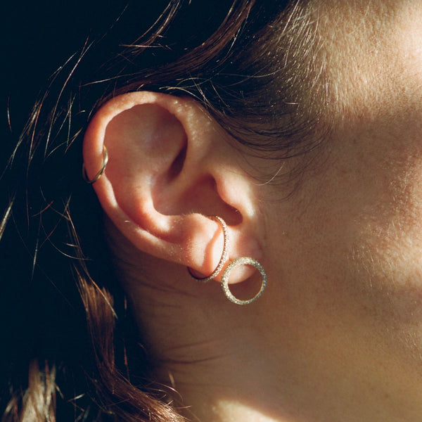 Small Balloon Earrings with White Pavé Diamonds - Gabriela Artigas