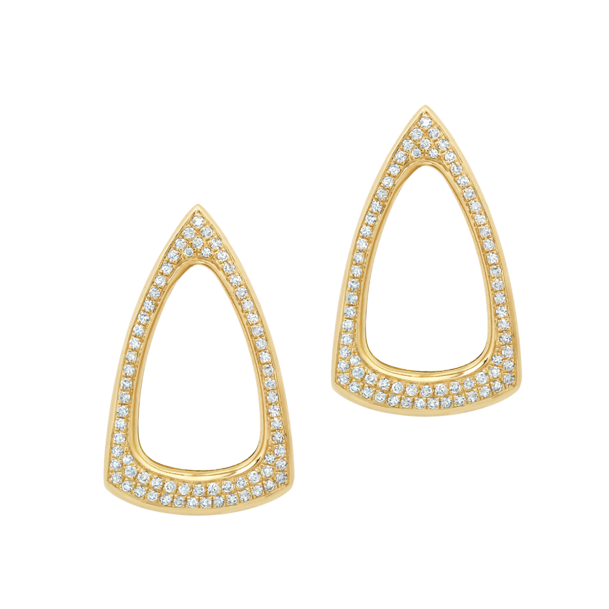 Vela Earrings with White Pave Diamonds - Gabriela Artigas + CO