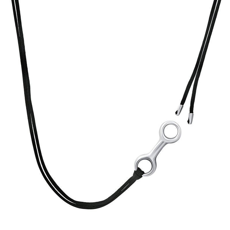 30mm Double Beam Link on Silky Cord Necklace - Gabriela Artigas