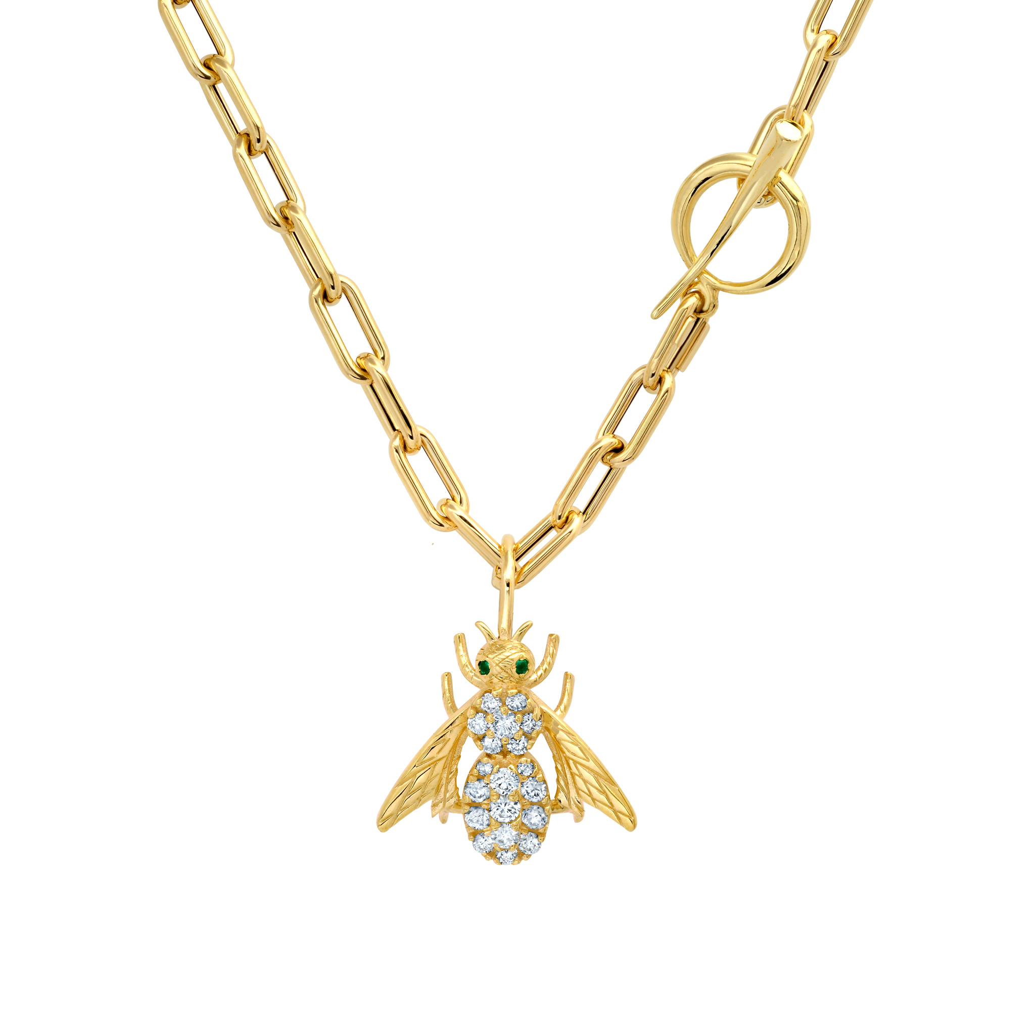 Fine Baby Rectangular Chain Necklace with Tusk Clasp - Gabriela Artigas