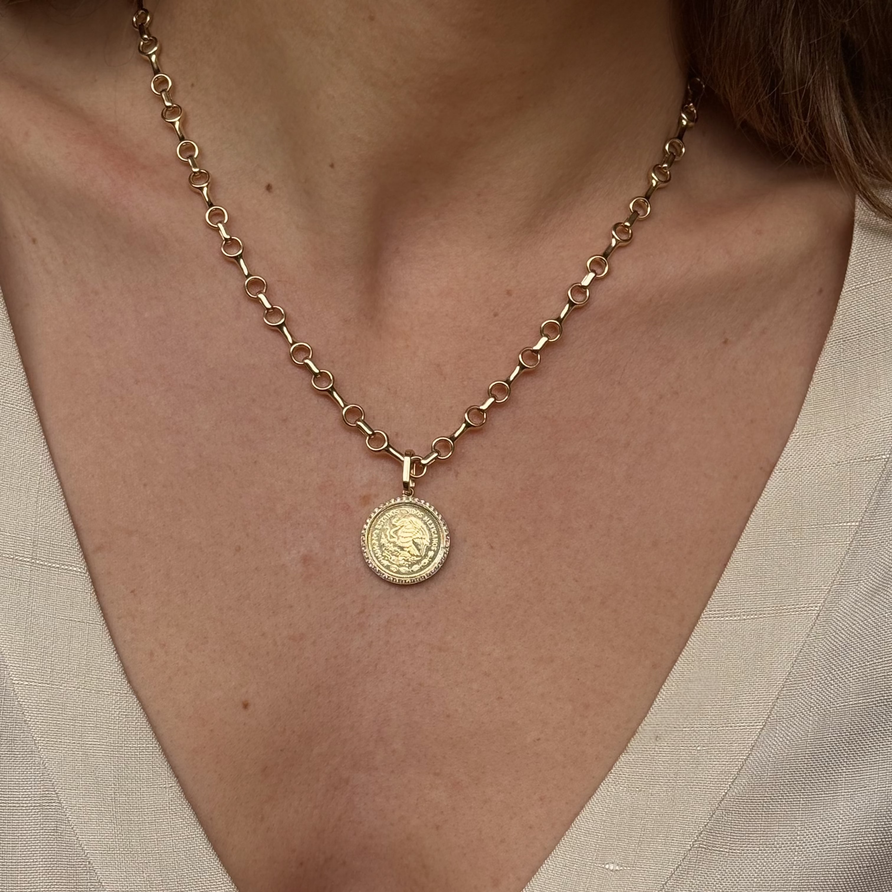 Vintage Coin Pendant Sterling Silver