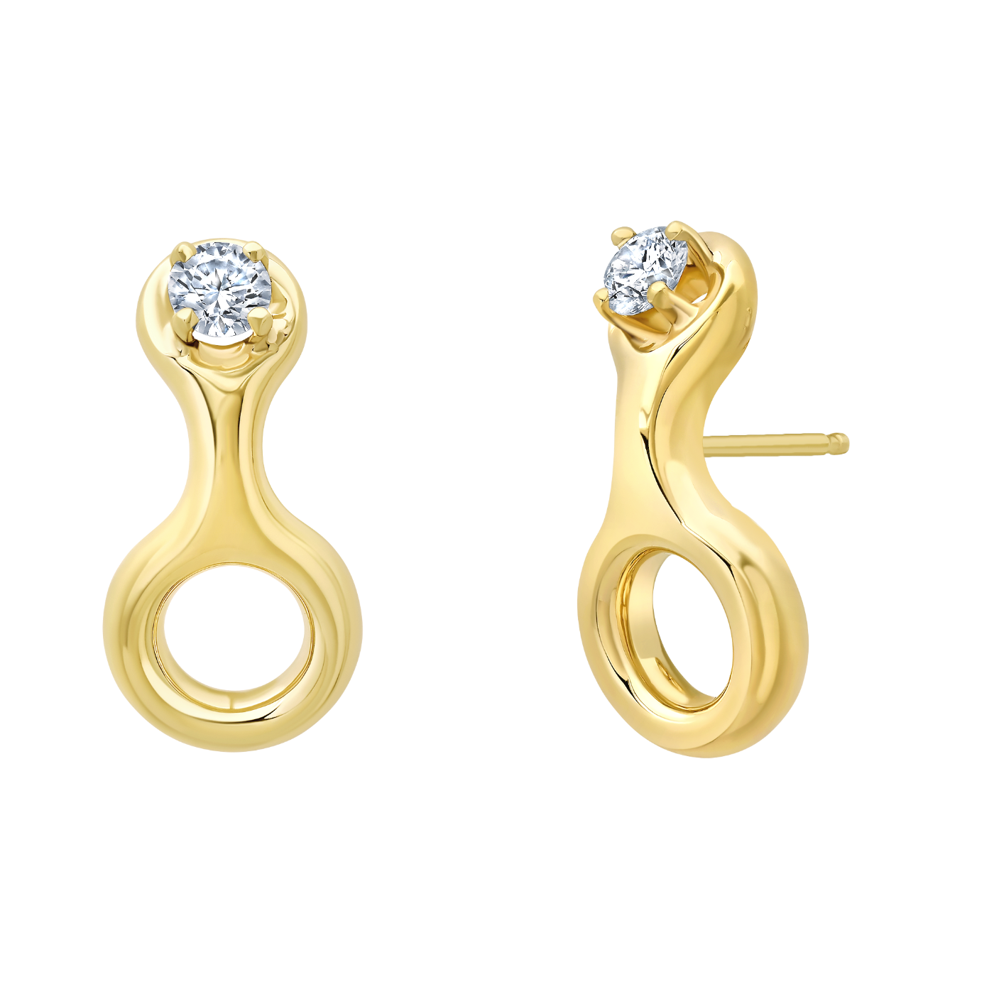 Ray Earrings with Top Diamond - Gabriela Artigas + CO