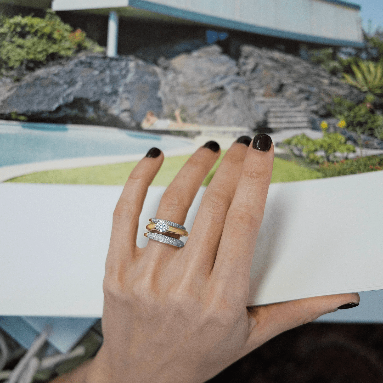 Rising Tusk Ring with Round Diamond - Gabriela Artigas