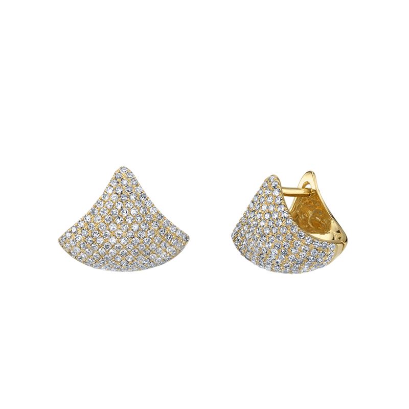 Small Apse Earrings with White Pavé Diamonds - Gabriela Artigas