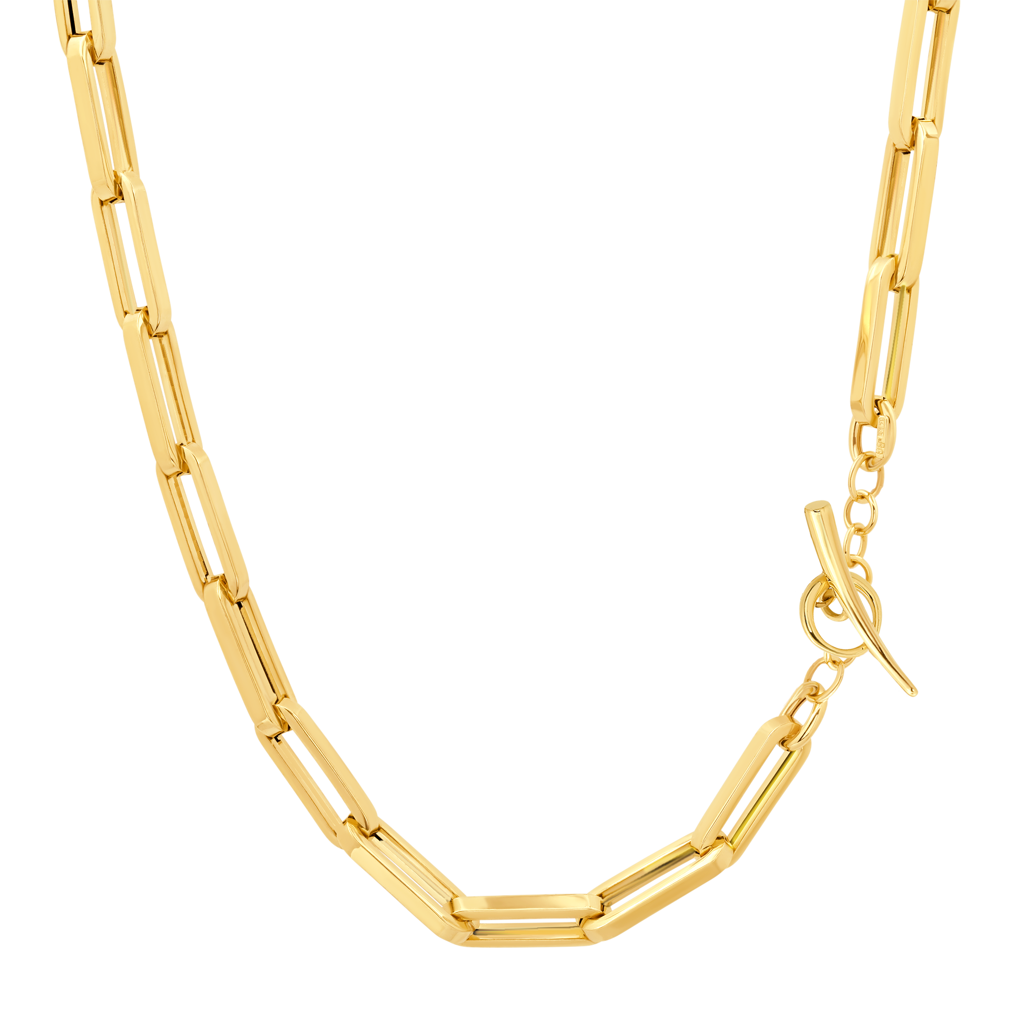 Grande Rectangular Link Chain Necklace with Tusk Clasp - Gabriela Artigas