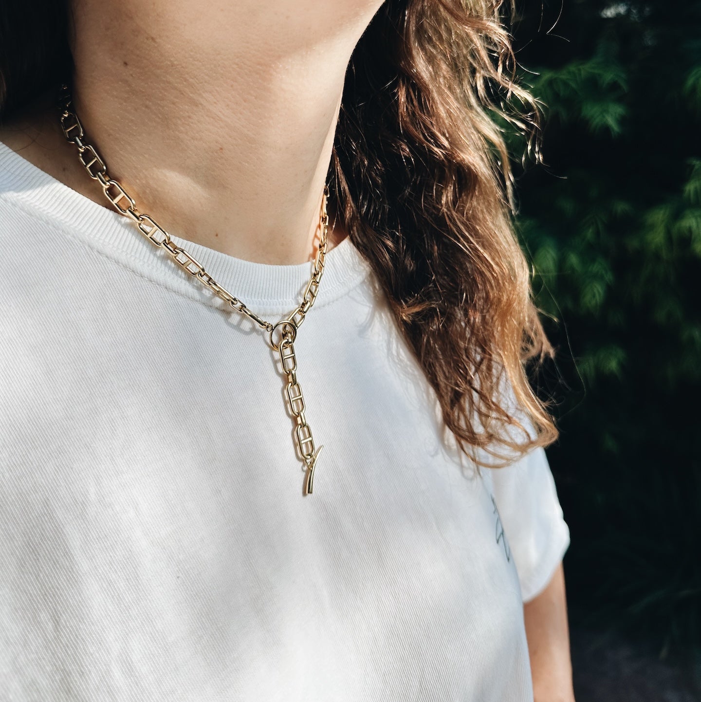 Stirrup Chain Necklace with Tusk Clasp - Gabriela Artigas