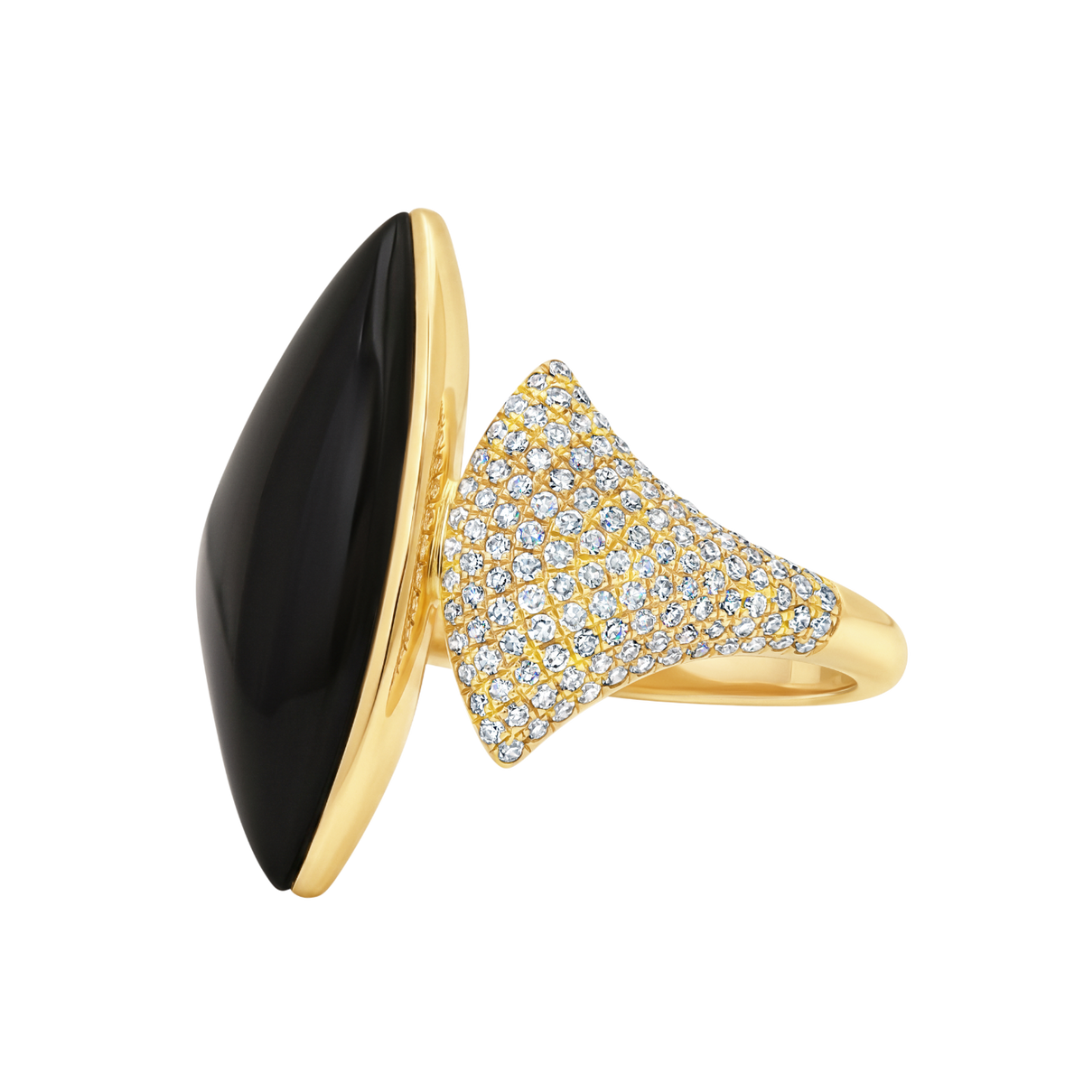 Onyx Fan Ring with Diamonds - Gabriela Artigas + CO