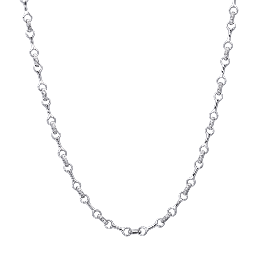 10mm Double Beam Chain Necklace with Pave Connectors - Price to Confirm - Gabriela Artigas + CO