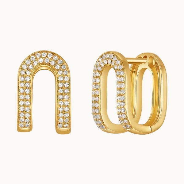 Union Earrings with White Diamonds - Gabriela Artigas + CO