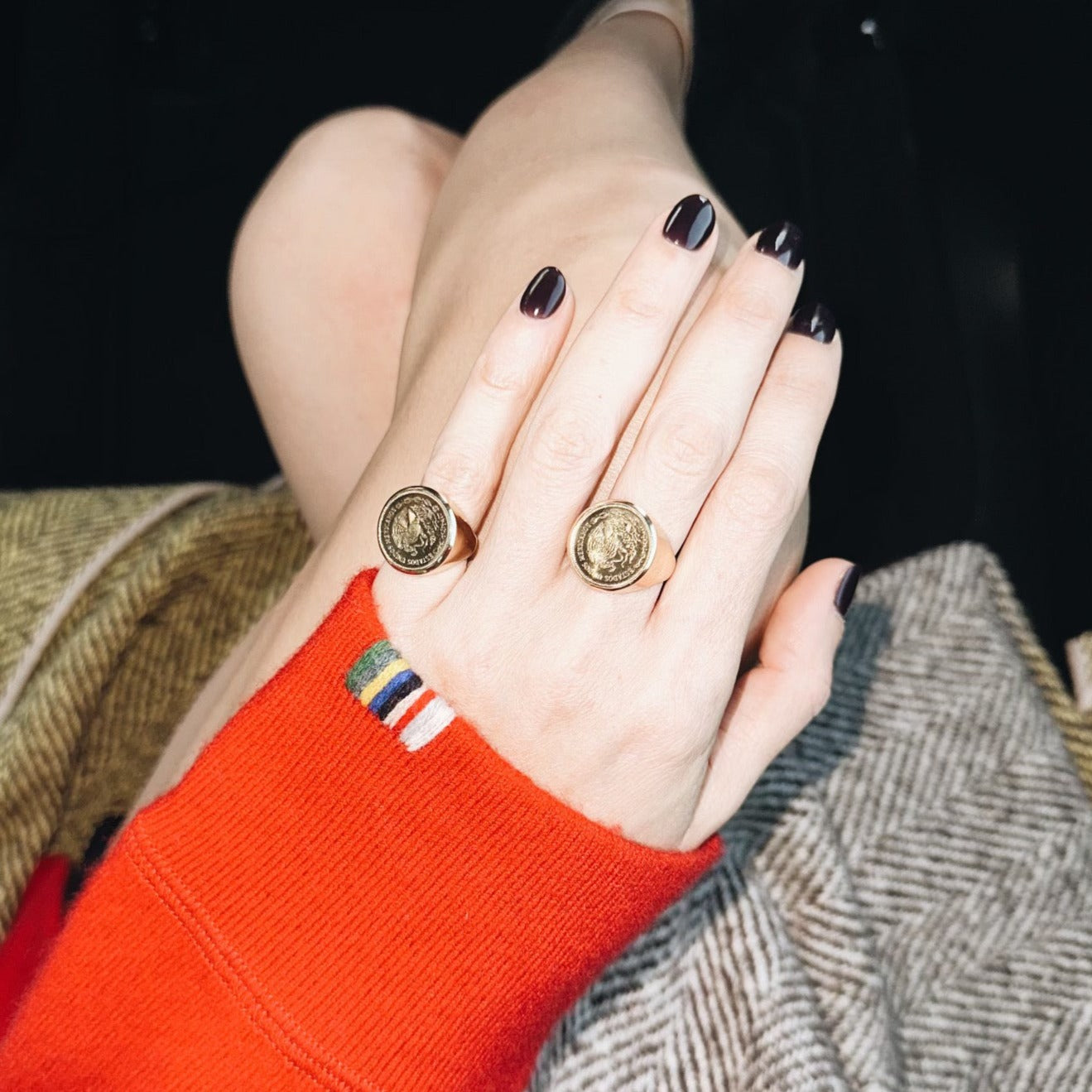 Fine vintage Mexican coin signet ring - Gabriela Artigas