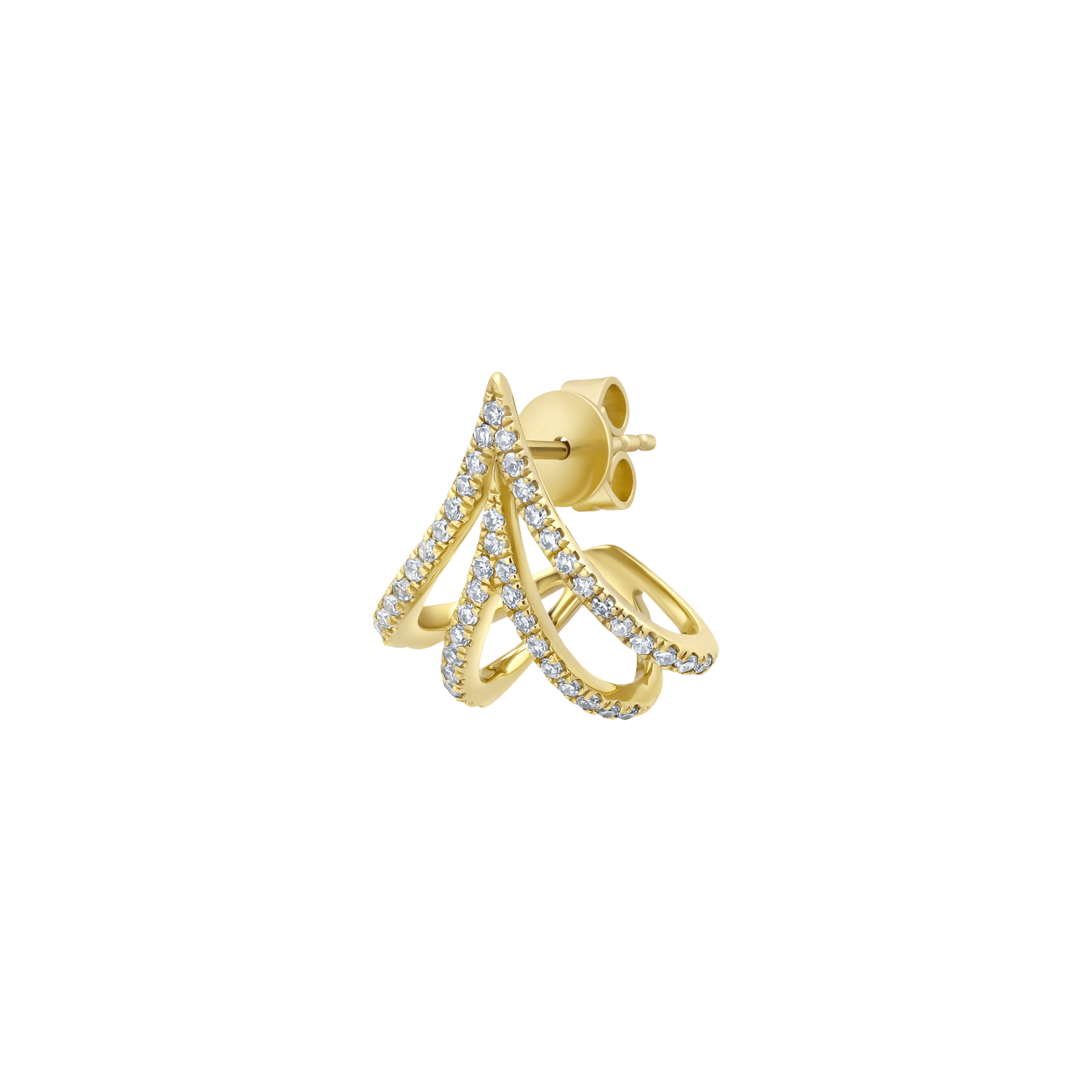 Apse Cage Earrings with White Pavé Diamonds - Gabriela Artigas + CO