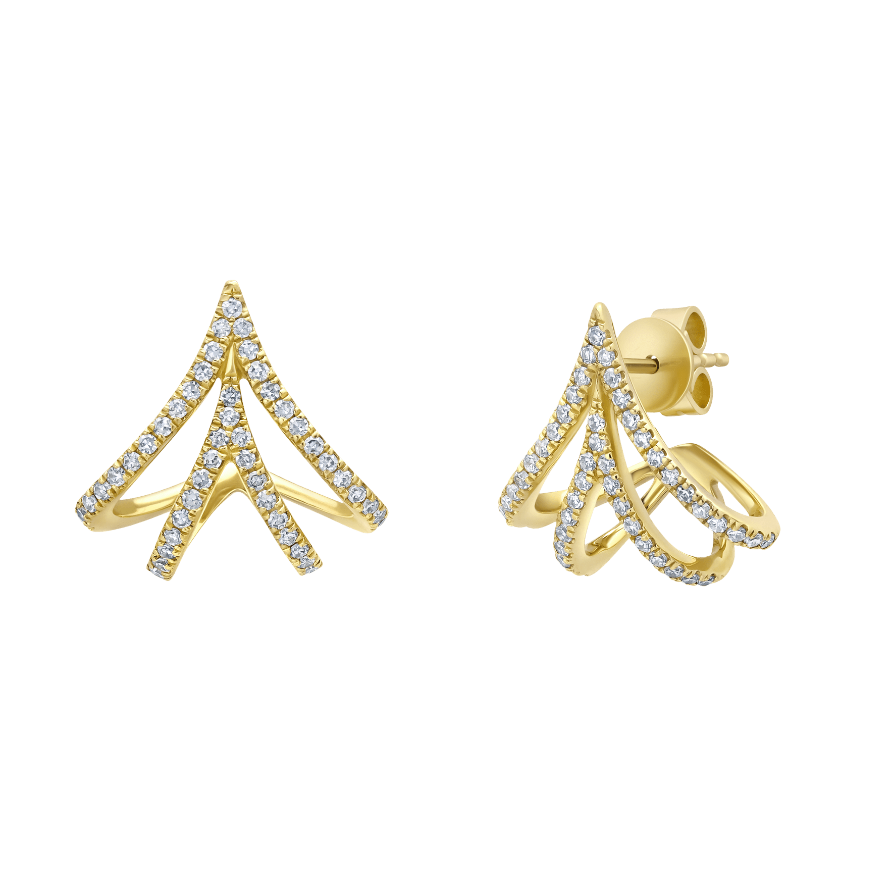 Apse Cage Earrings with White Pavé Diamonds - Gabriela Artigas + CO