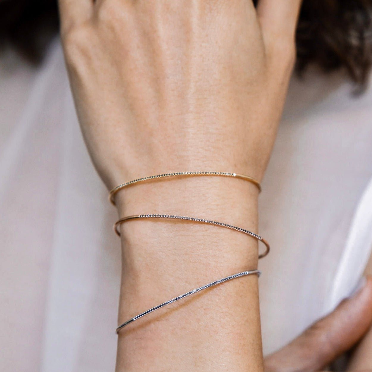 Axis Cuff with Black Pavé Diamonds - Gabriela Artigas + CO