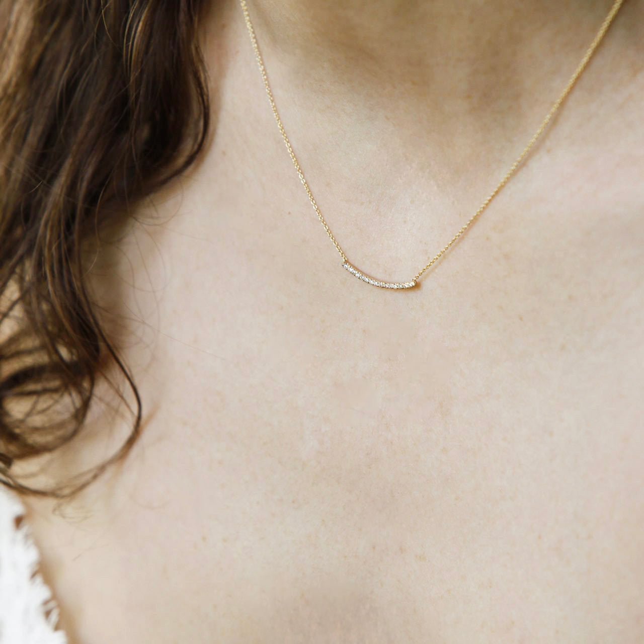 Axis Necklace with White Pavé Diamonds - Gabriela Artigas + CO