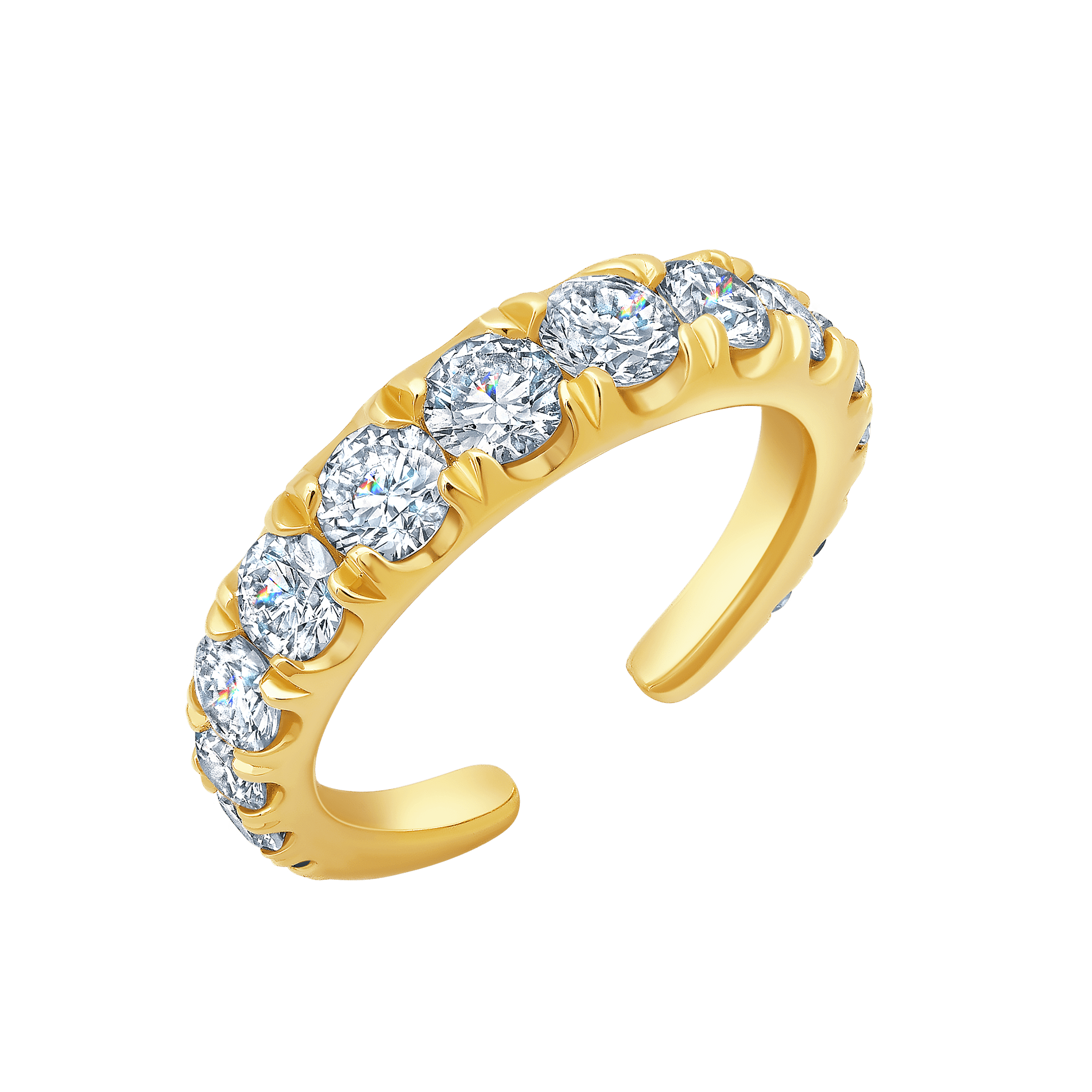 Colmillo Ear Cuff with White Ascending Diamonds - Gabriela Artigas + CO