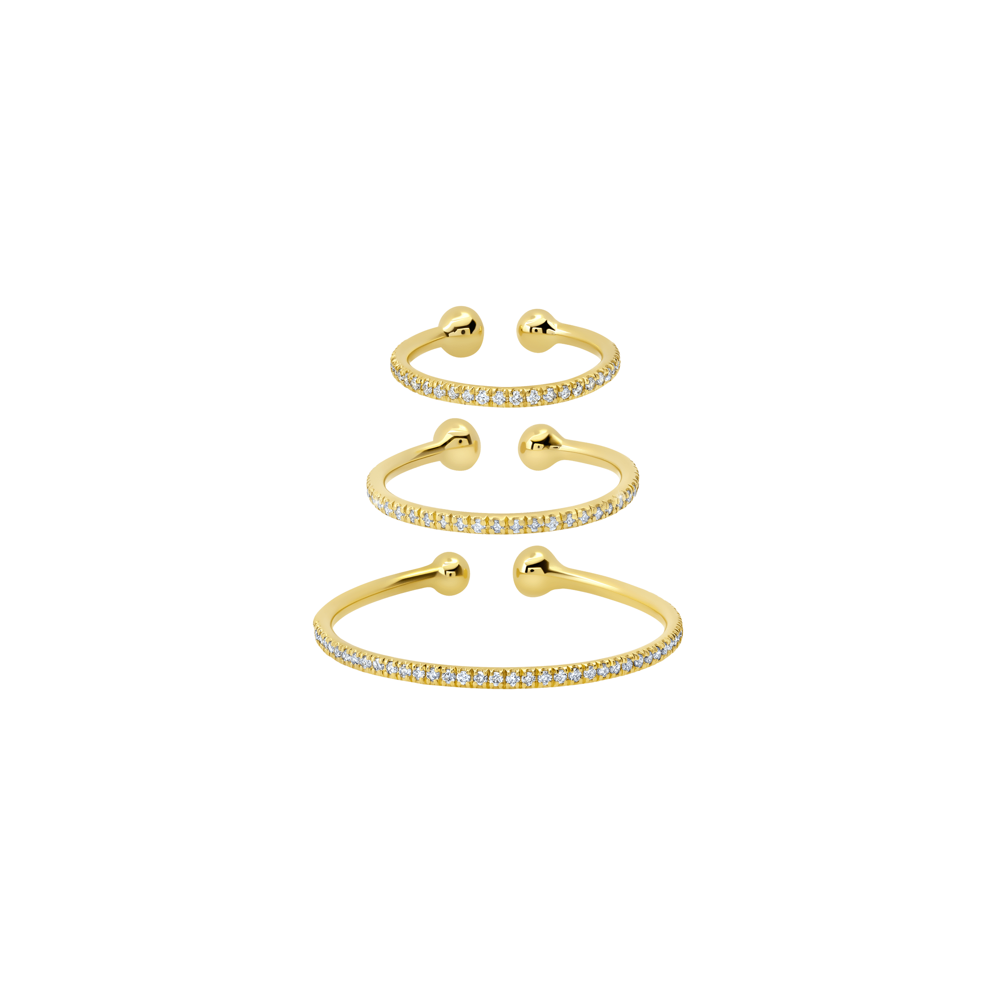 Disc Ear Cuff with White Pavé Diamonds - Gabriela Artigas + CO