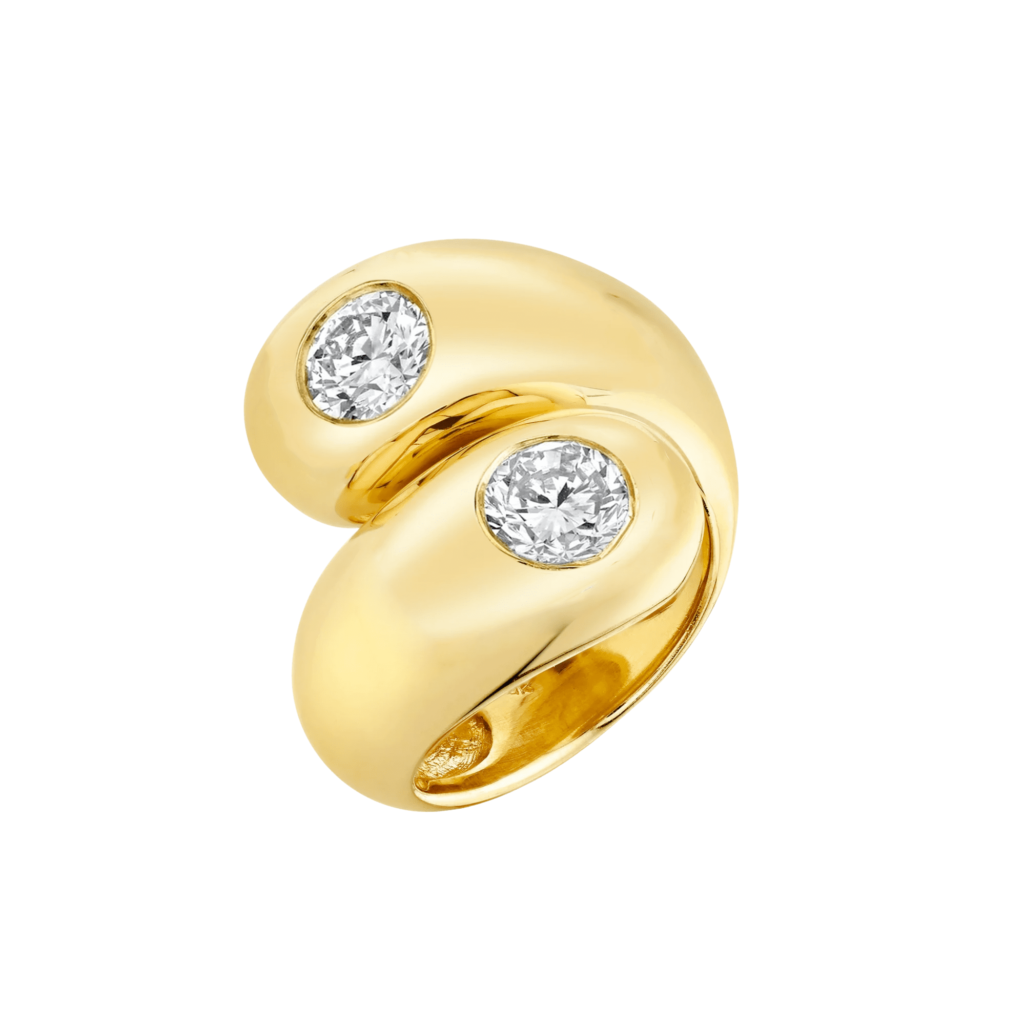 Double Apse Ring with Double Bezel Diamonds - Gabriela Artigas + CO