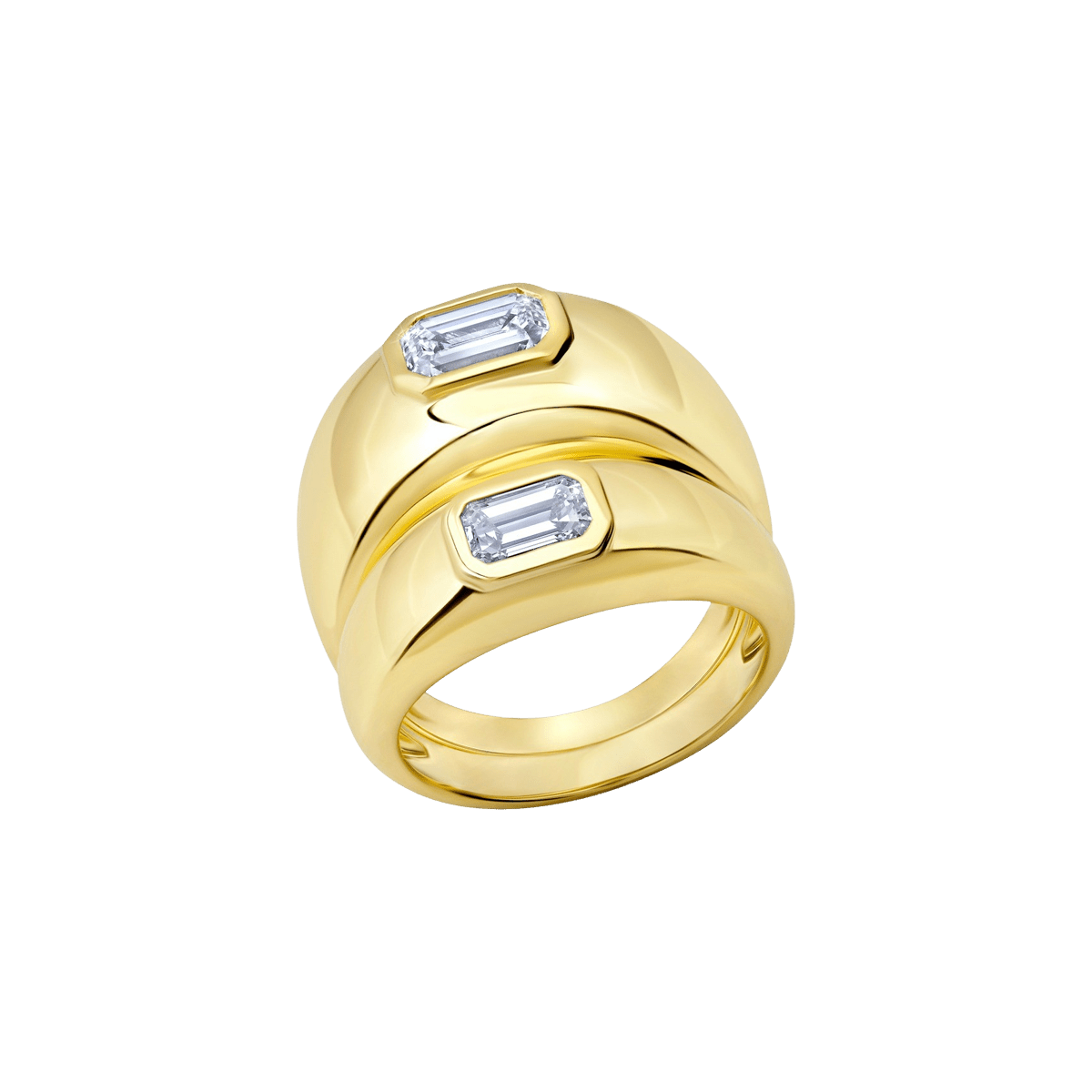 Double Balloon Ring with Emerald Cut Diamonds - Gabriela Artigas + CO