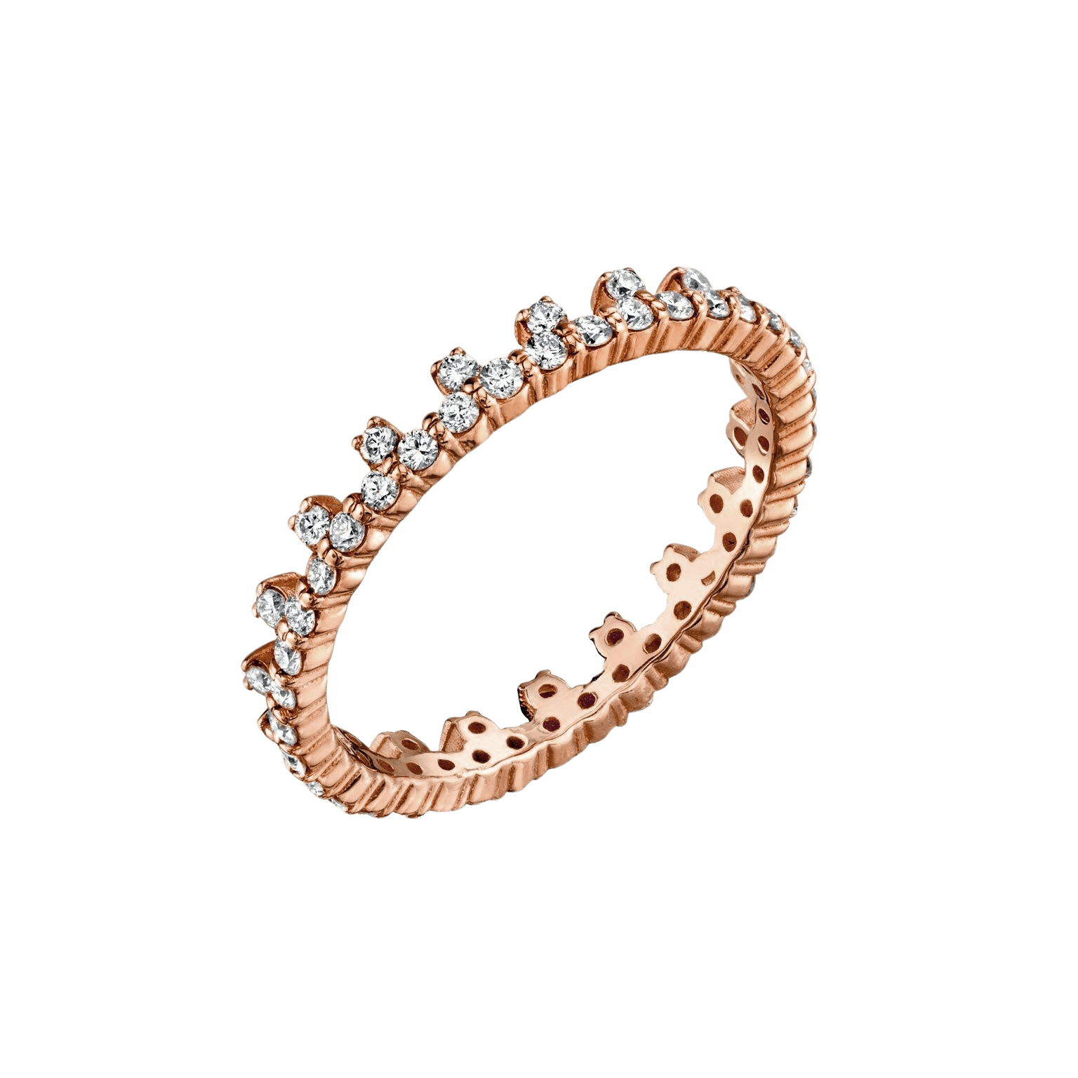 End Bolt Ring with White Pavé Diamonds - Gabriela Artigas + CO