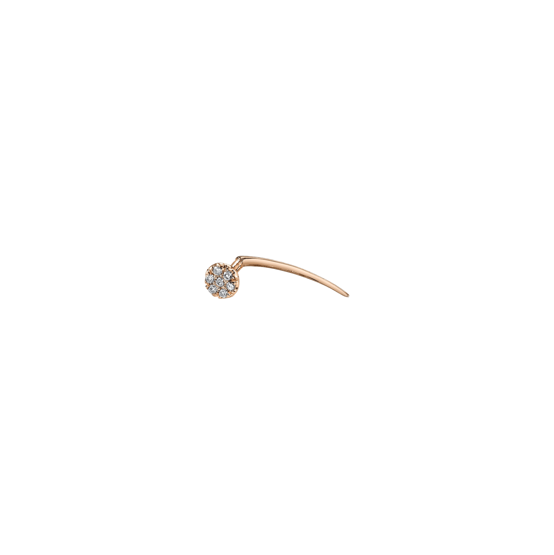 Geometric Shapes on Infinite Tusk Earring with White Pavé Diamond - Gabriela Artigas + CO