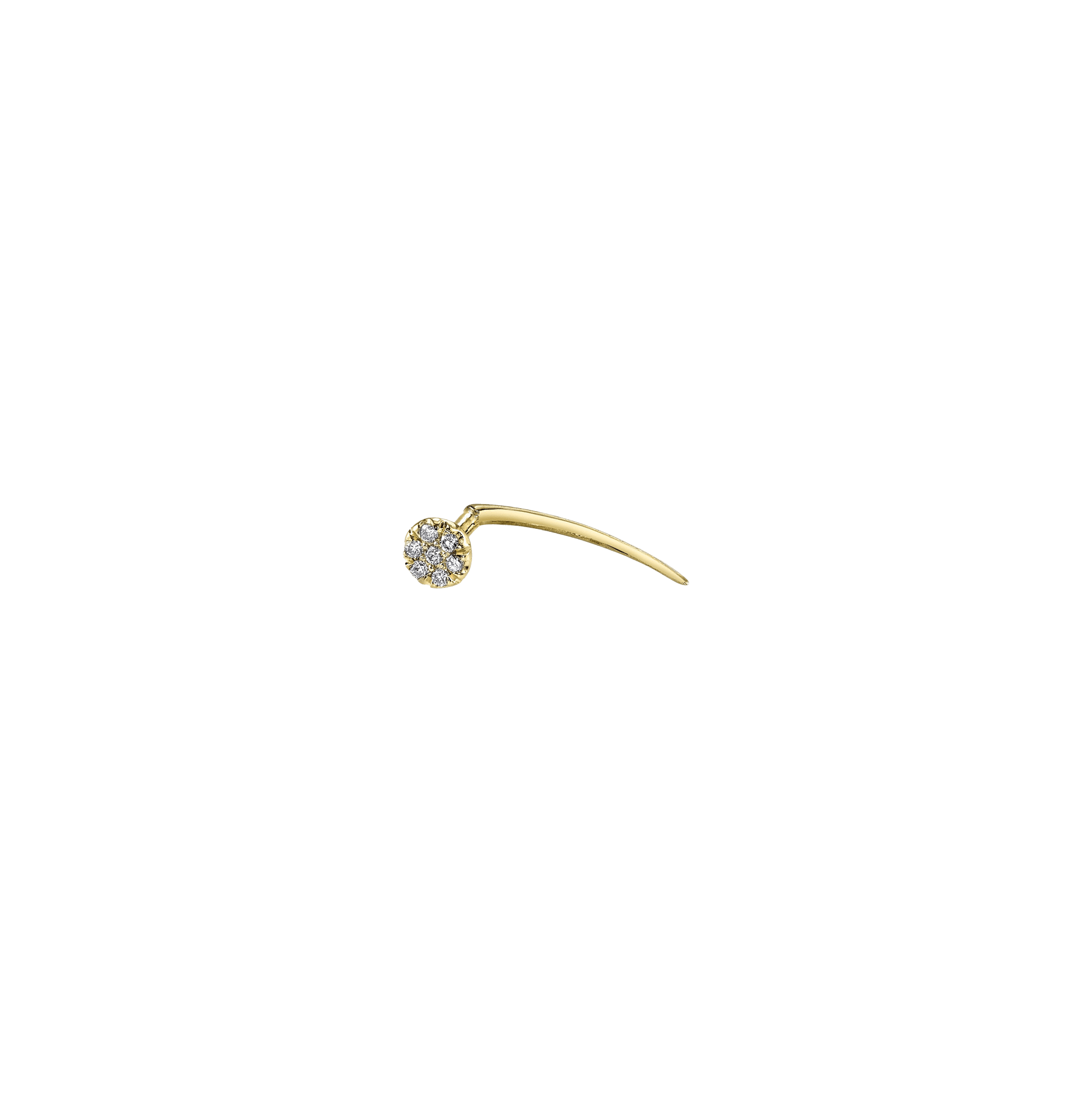 Geometric Shapes on Infinite Tusk Earring with White Pavé Diamond - Gabriela Artigas + CO