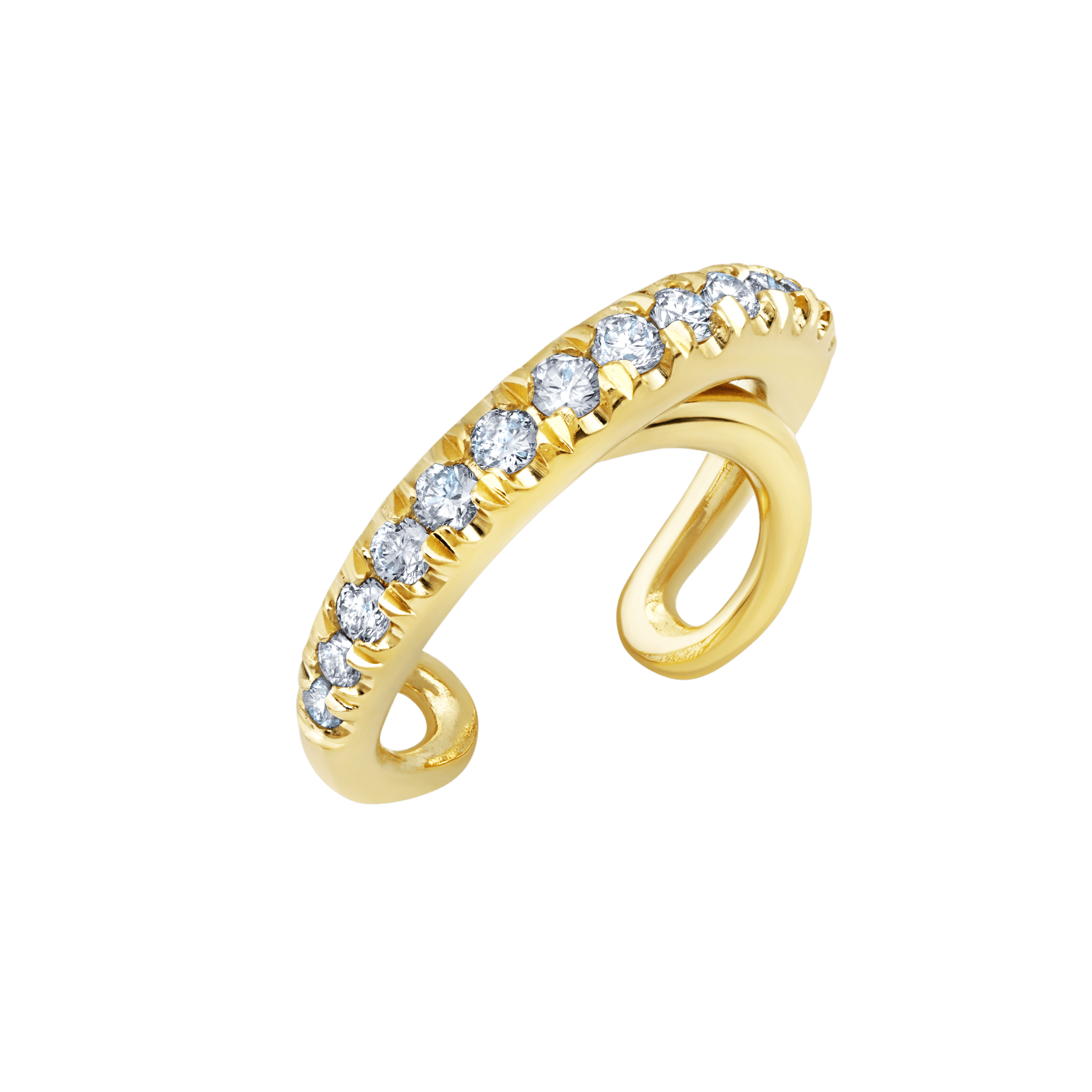 Great Twisted Ear Cuff with French Cut Diamonds - Gabriela Artigas + CO