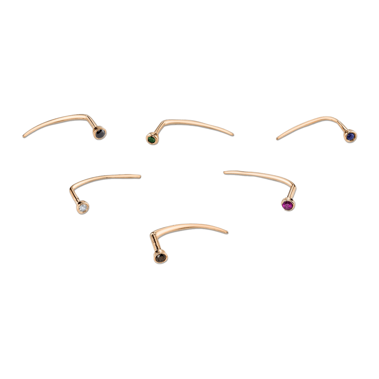 Infinite Tusk Earring with Color Stone - Gabriela Artigas + CO