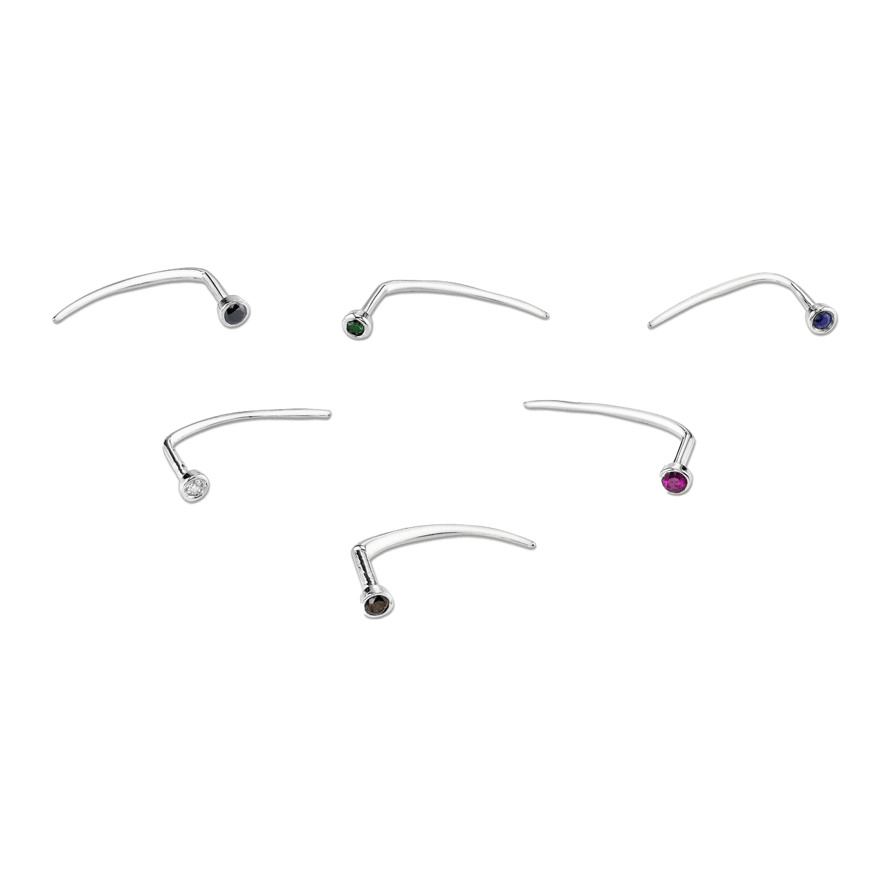 Infinite Tusk Earring with Color Stone - Gabriela Artigas + CO