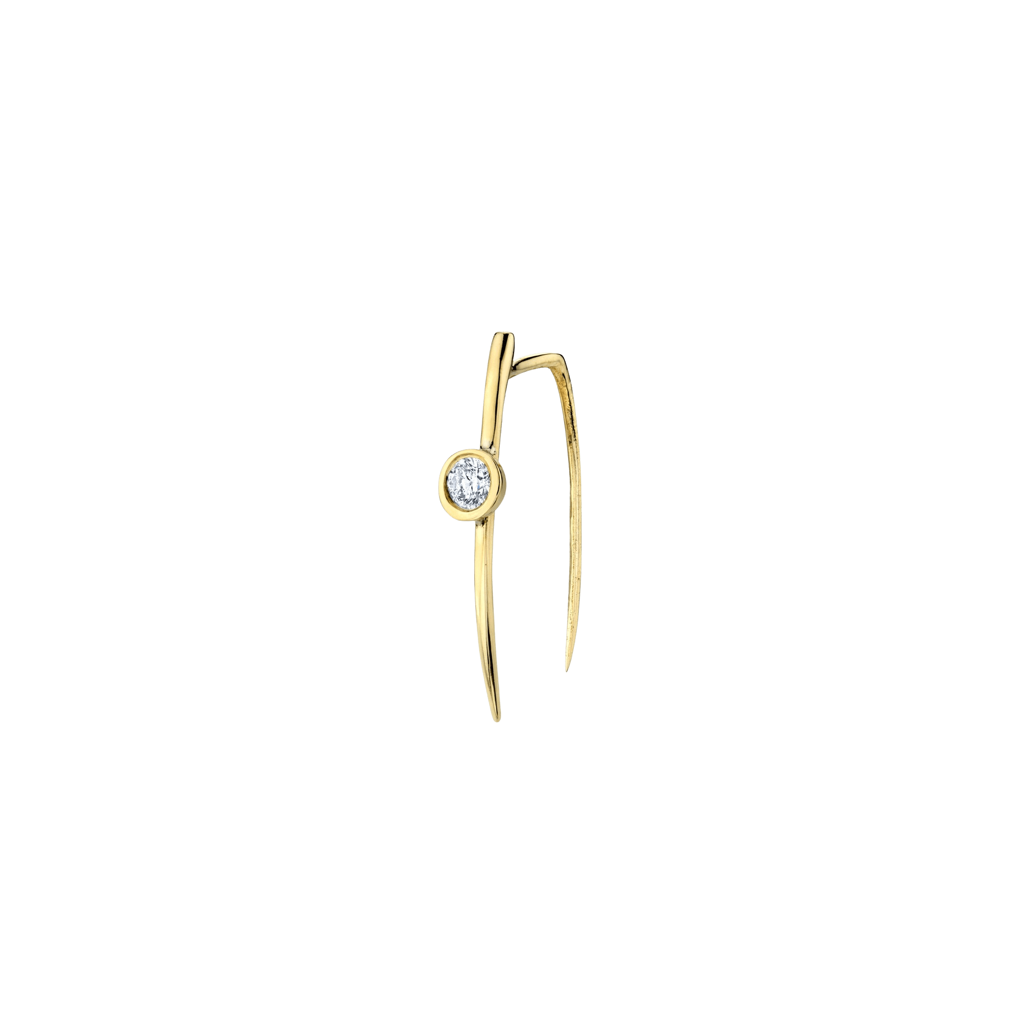 Large Infinite Tusk Earring with Floating Diamond - Gabriela Artigas + CO
