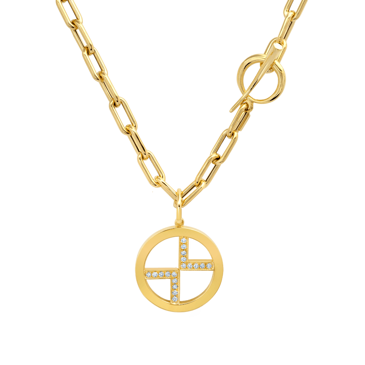 Medallion Pendants with White Pavé Diamonds - Gabriela Artigas + CO