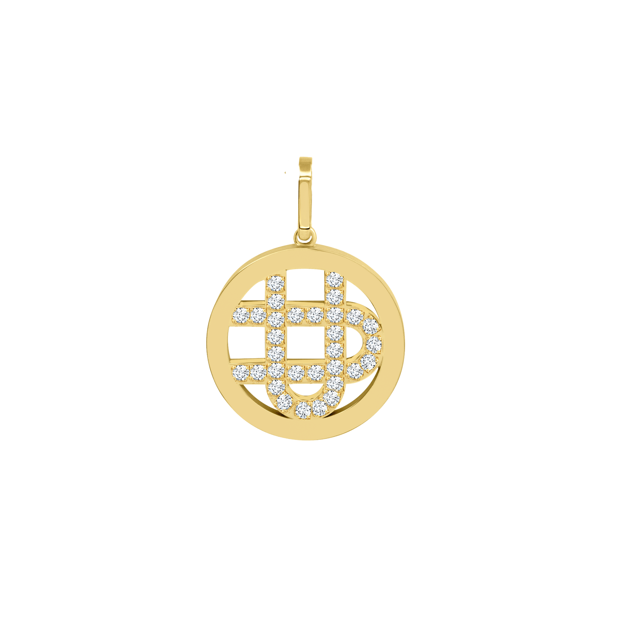 Medallion Pendants with White Pavé Diamonds - Gabriela Artigas + CO