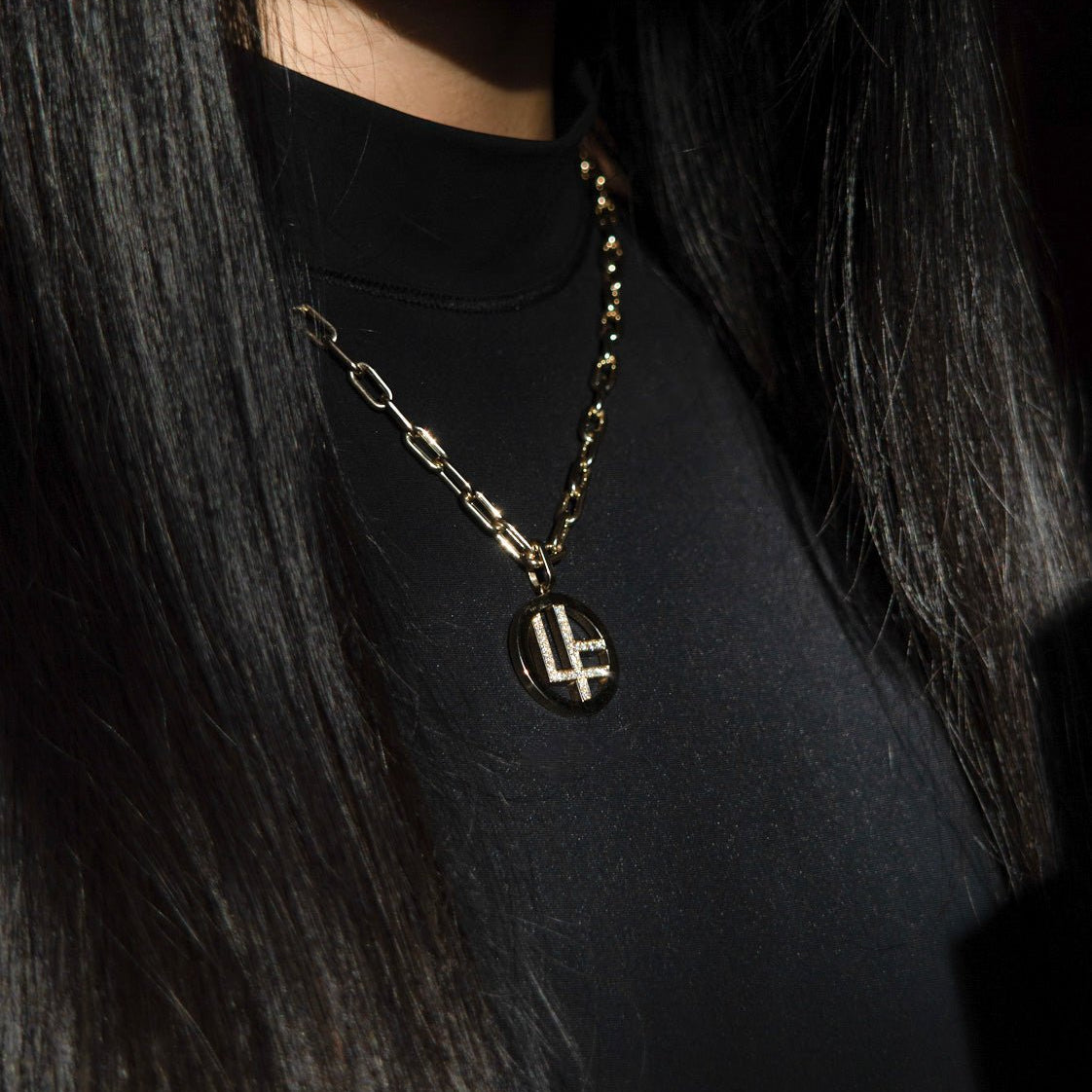 Medallion Pendants with White Pavé Diamonds - Gabriela Artigas + CO