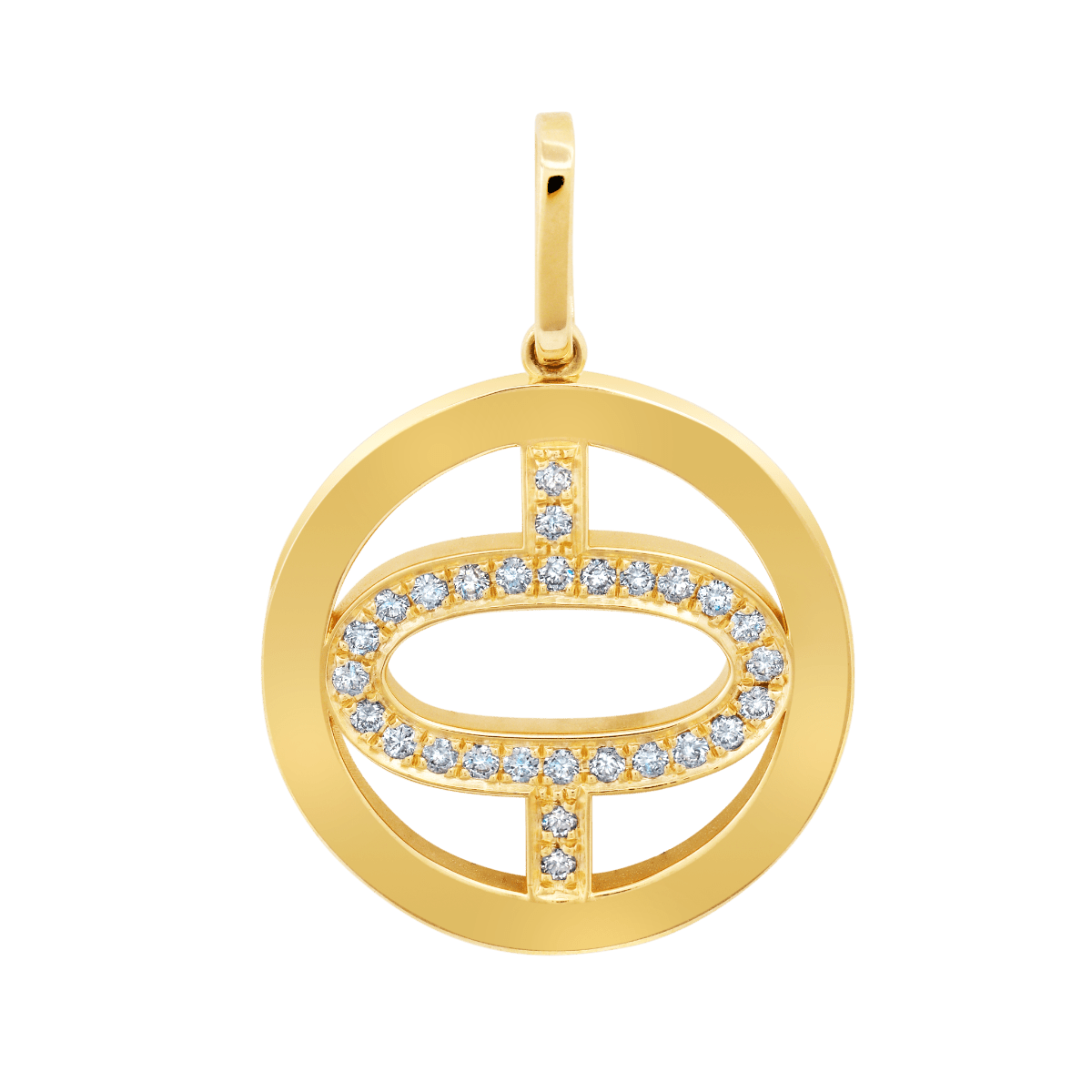 Medallion Pendants with White Pavé Diamonds - Gabriela Artigas + CO