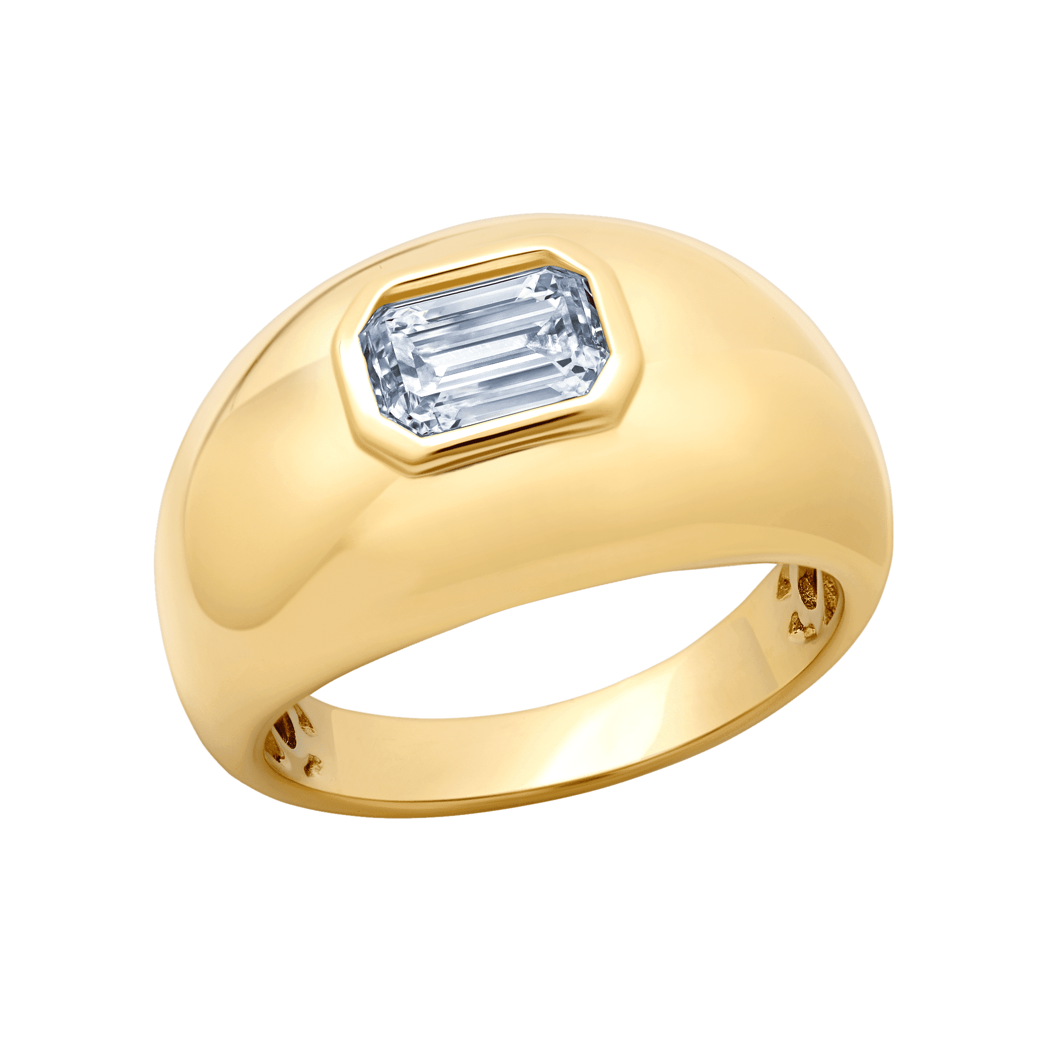 Medium Balloon Ring with Baguette Diamond - Gabriela Artigas + CO