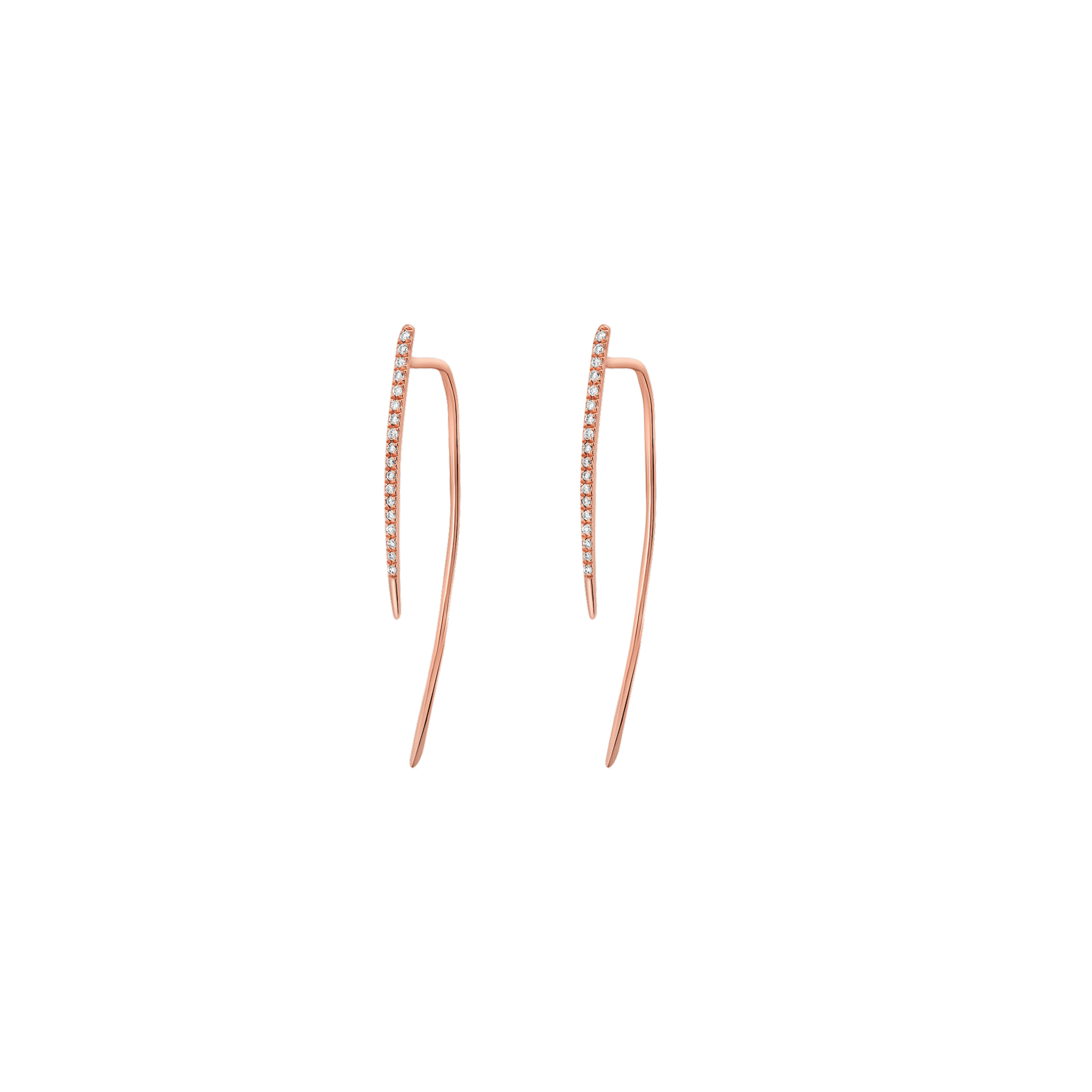 Medium Infinite Tusk Earring with White Pavé Diamonds - Gabriela Artigas + CO