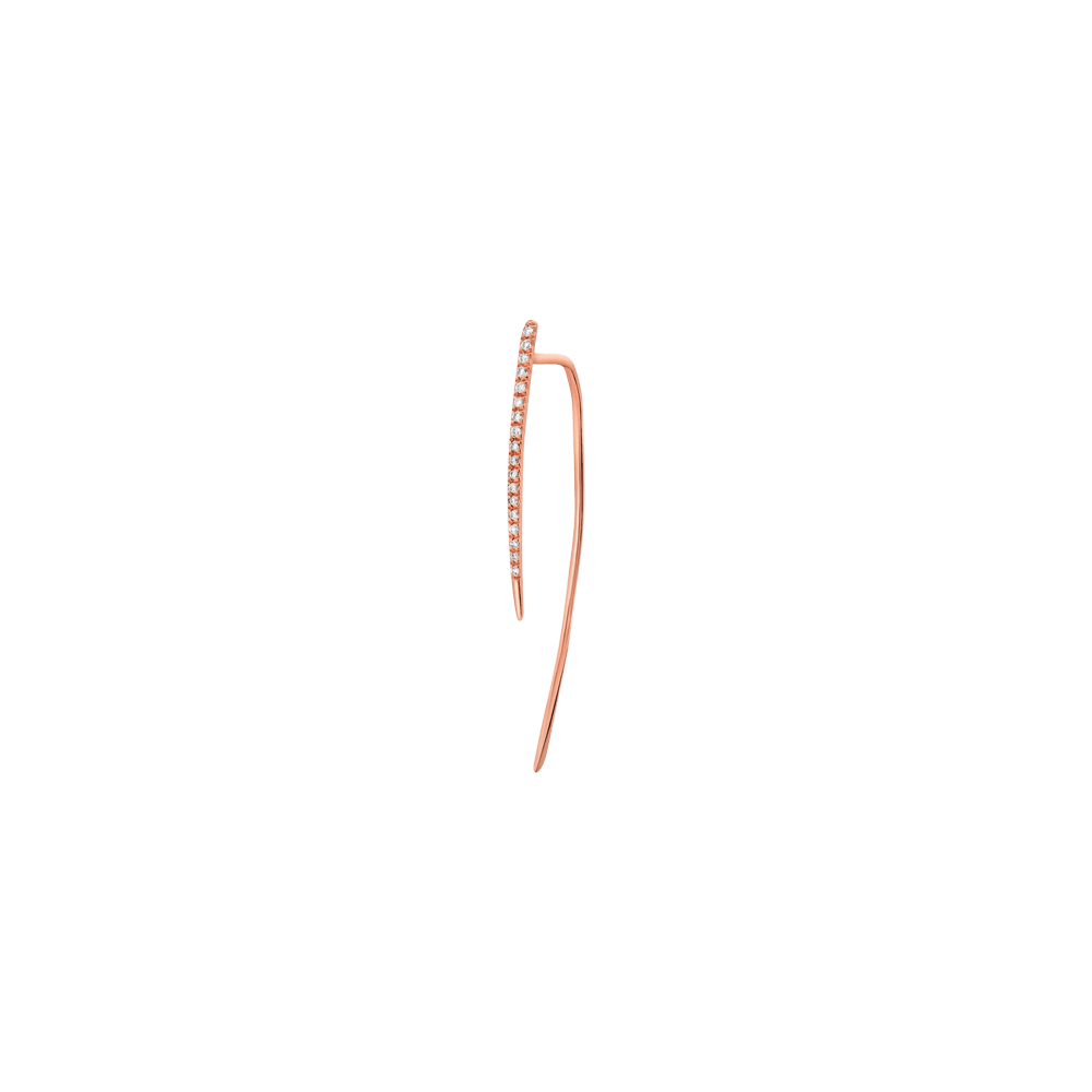 Medium Infinite Tusk Earring with White Pavé Diamonds - Gabriela Artigas + CO