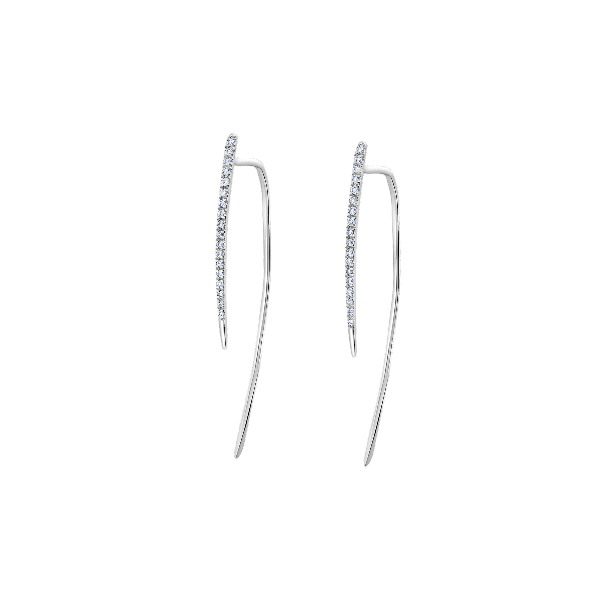 Medium Infinite Tusk Earring with White Pavé Diamonds - Gabriela Artigas + CO