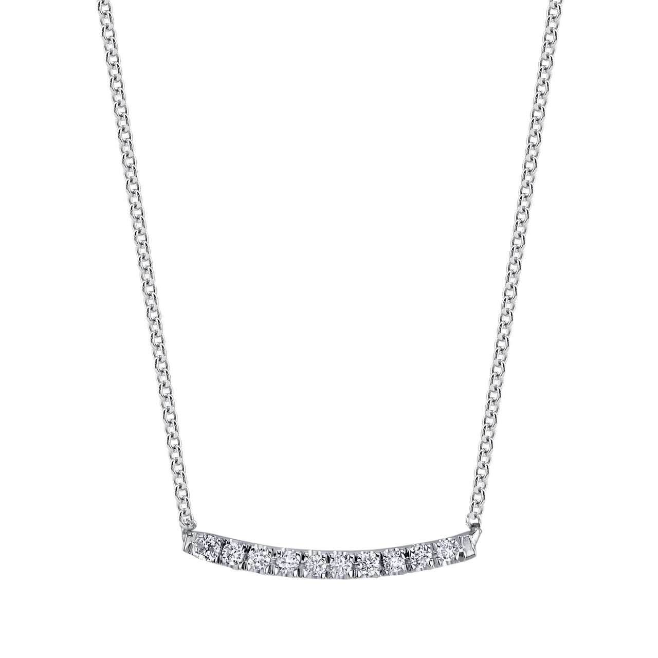 Mini Axis Necklace with White Pavé Diamonds - Gabriela Artigas + CO