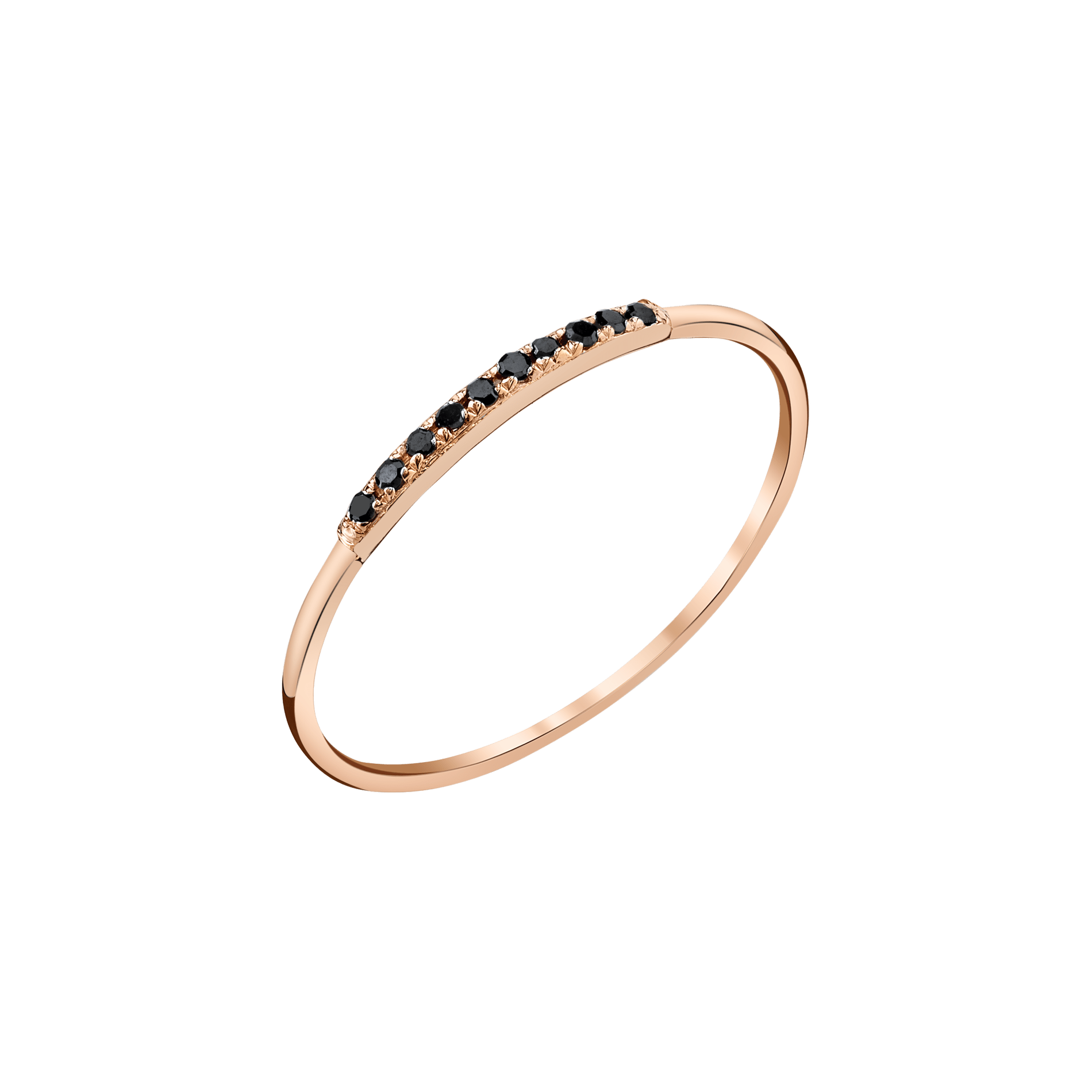 Mini Axis Ring with Black Pavé Diamonds - Gabriela Artigas + CO