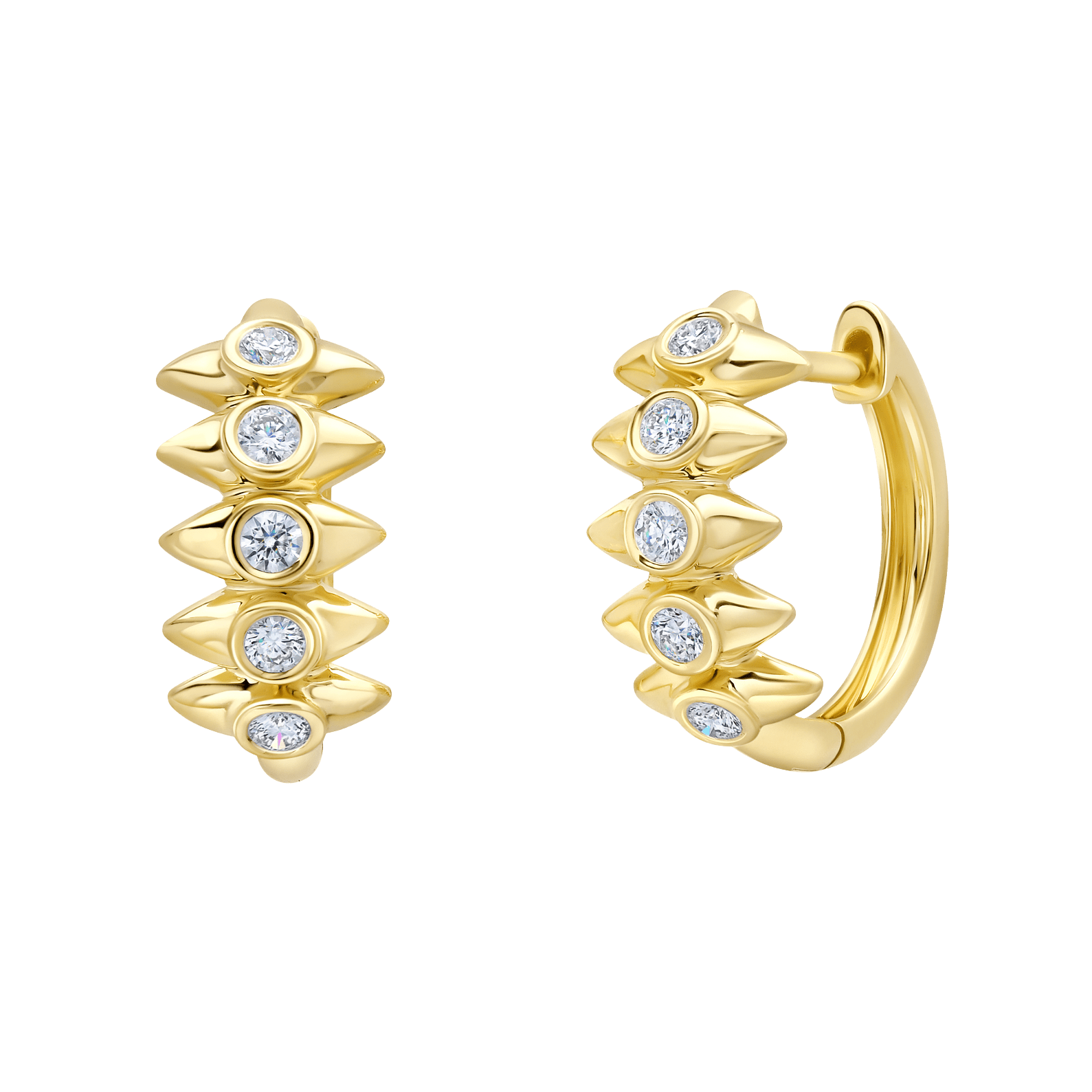 Punta Earrings with White Diamonds - Gabriela Artigas + CO
