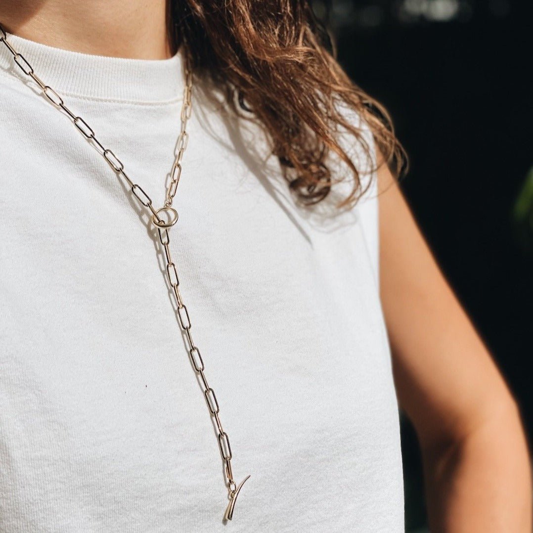 Rectangular Link Chain Necklace with Tusk Clasp - Gabriela Artigas + CO