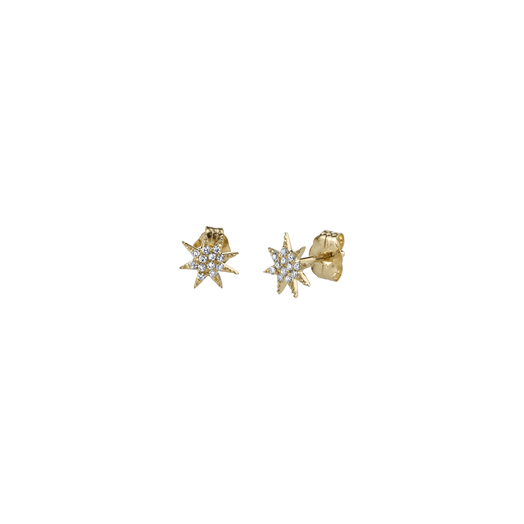 Single Star Earrings with White Pavé Diamonds - Gabriela Artigas + CO