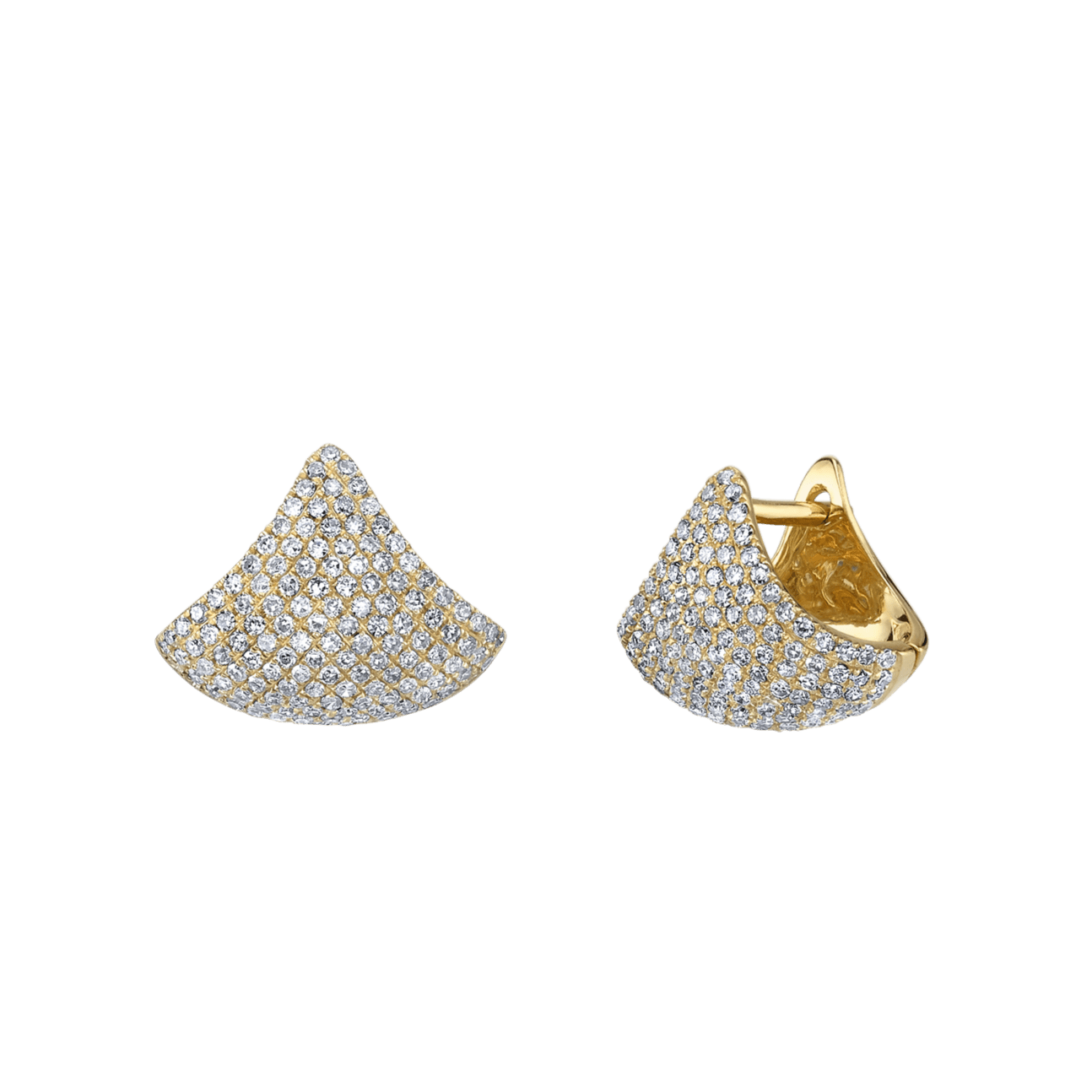 Small Apse Earrings with White Pavé Diamonds - Gabriela Artigas + CO