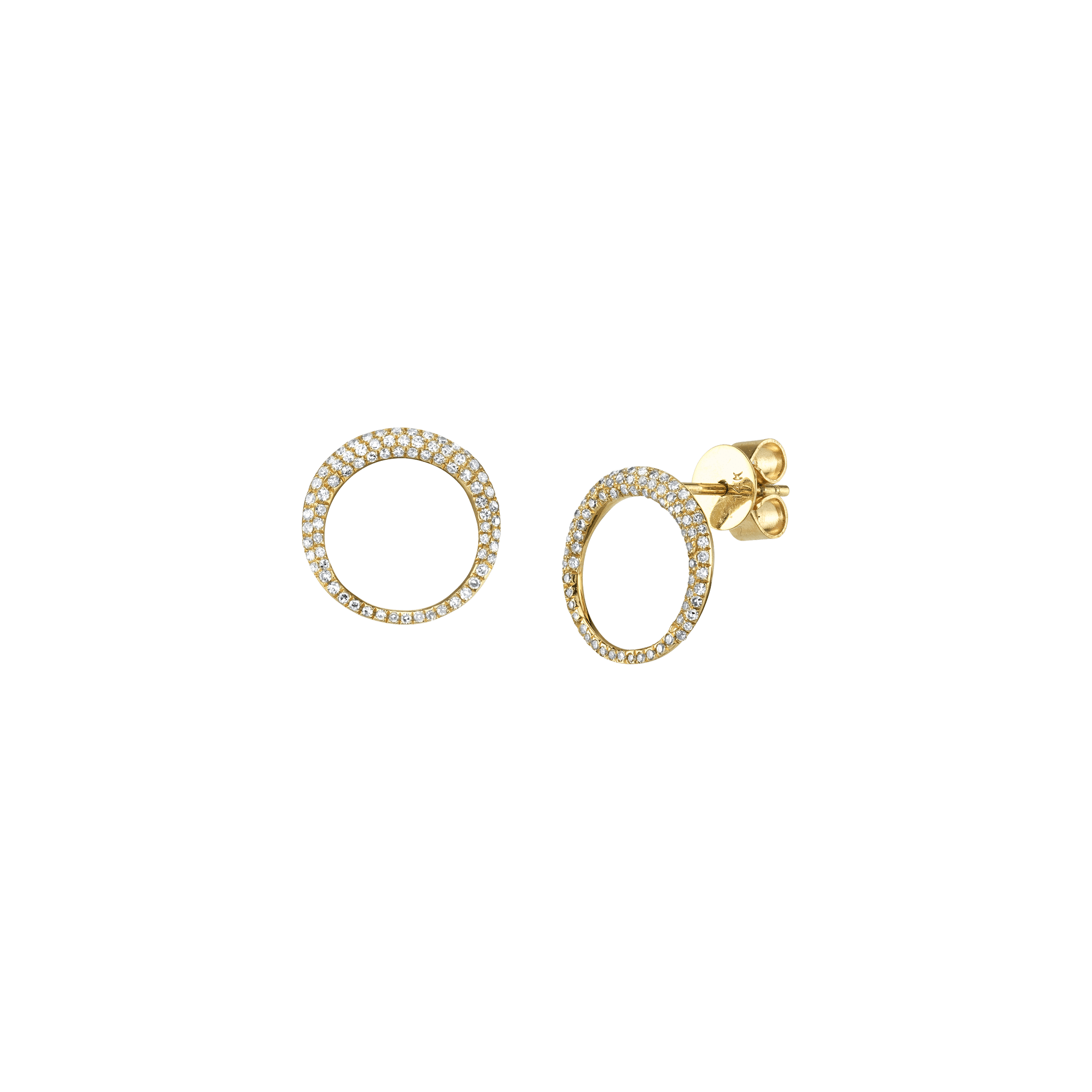 Small Balloon Earrings with White Pavé Diamonds - Gabriela Artigas + CO