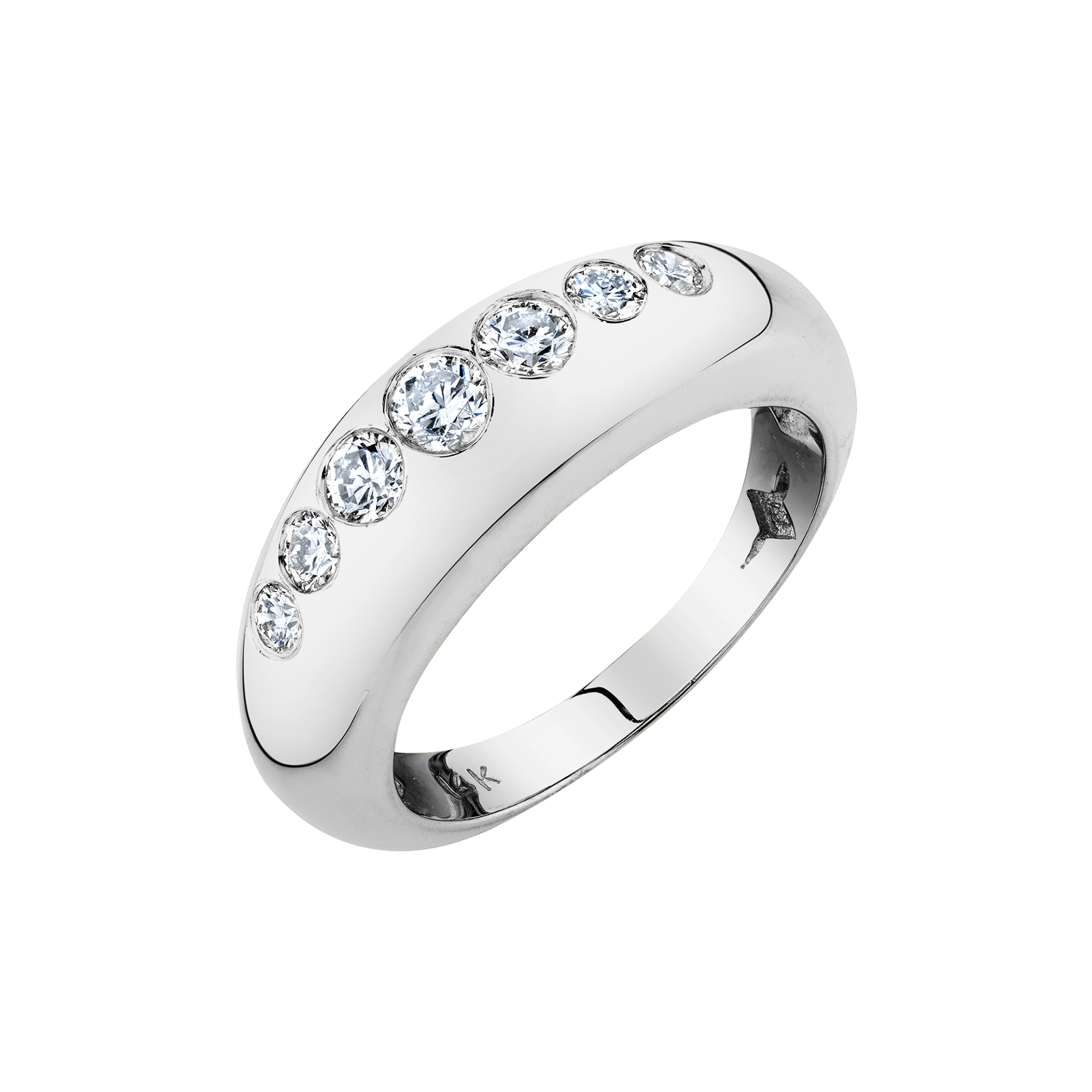 Small Balloon Ring with Ascending White Diamonds - Gabriela Artigas + CO