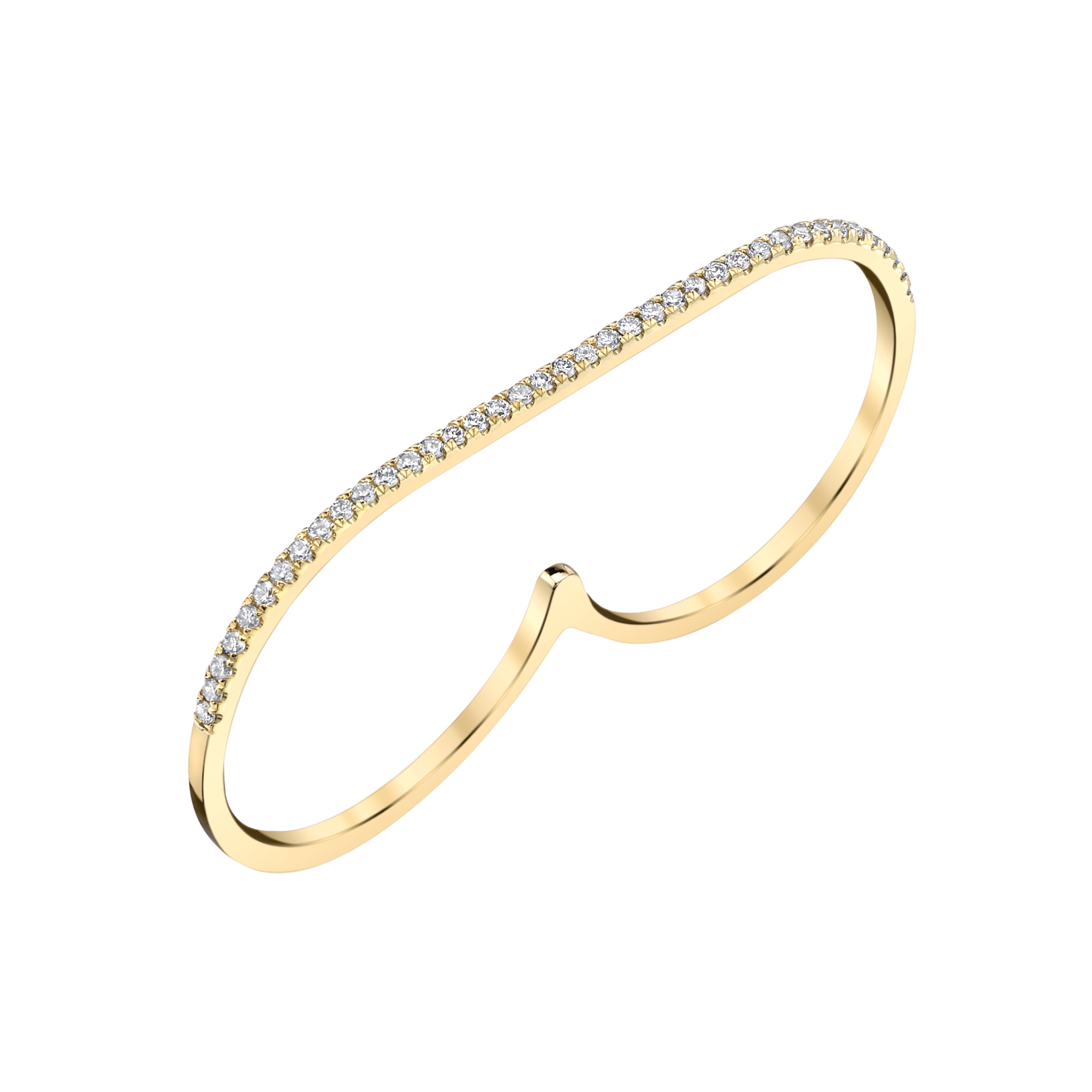 Staple Ring with White Pavé Diamonds - Gabriela Artigas + CO