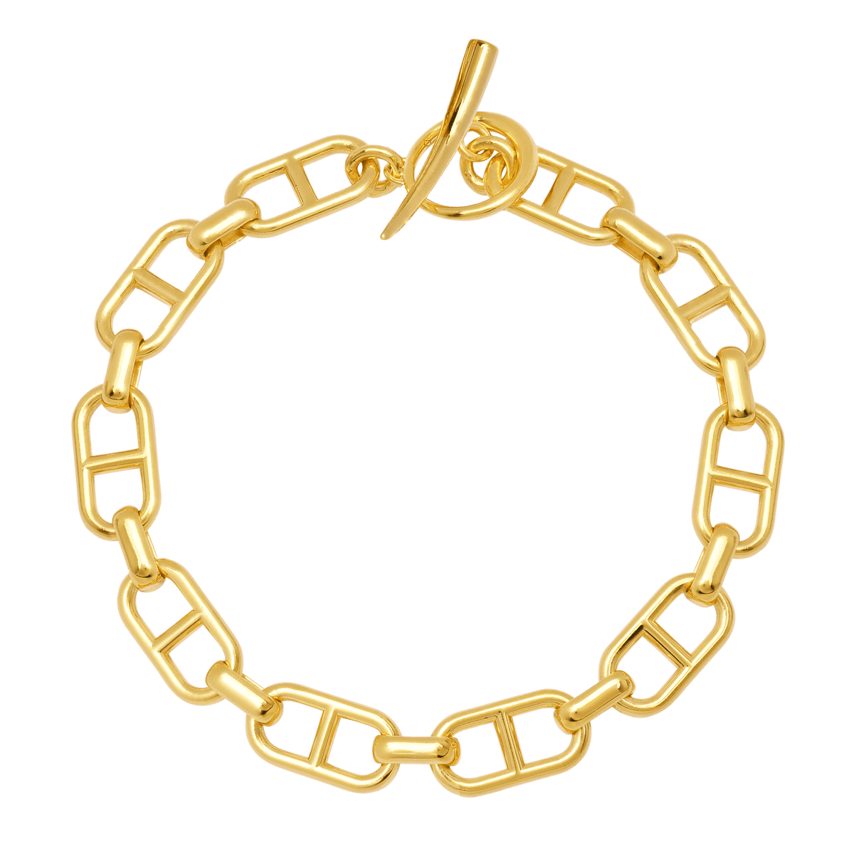 Stirrup Chain Bracelet with Tusk Clasp – view 3