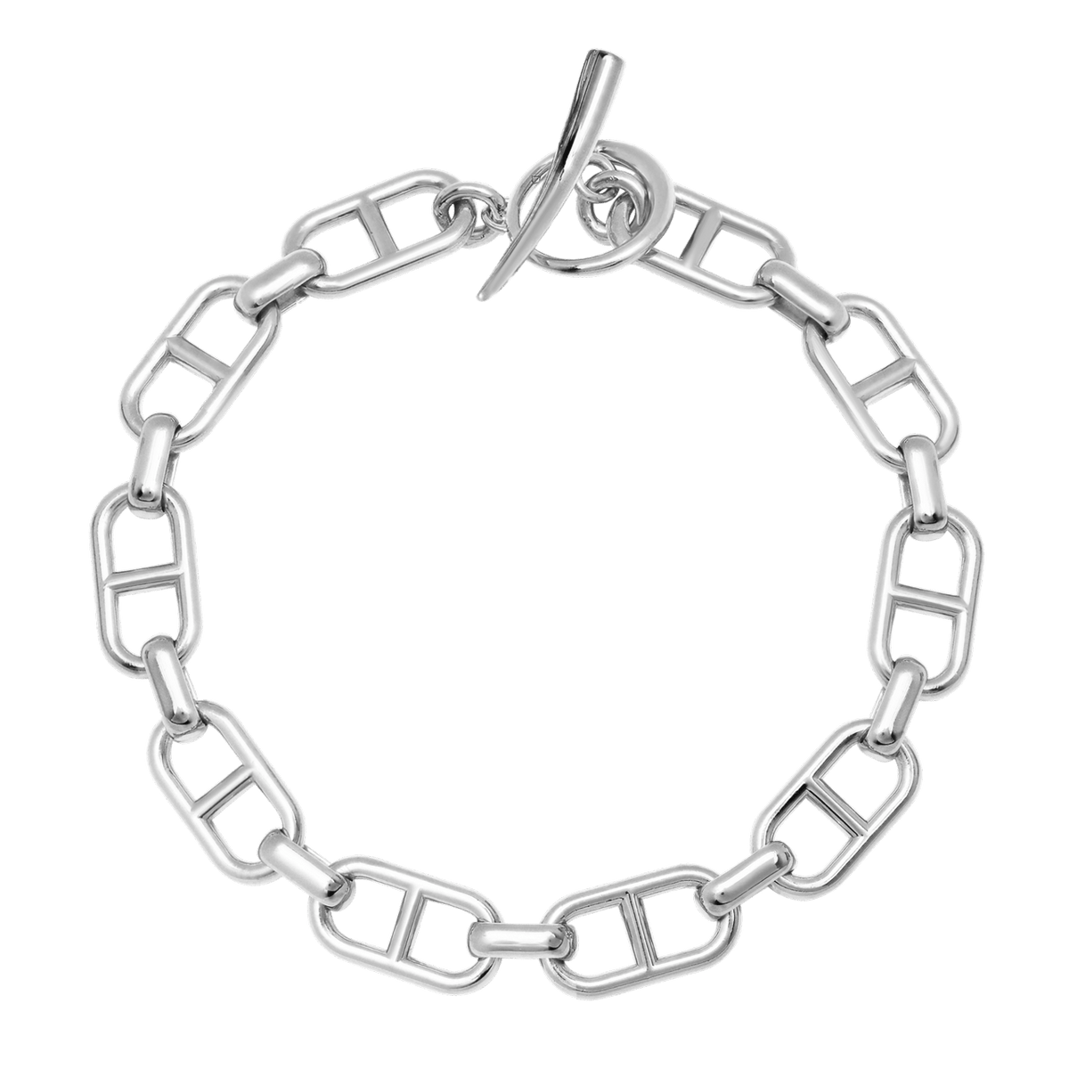 Stirrup Chain Bracelet with Tusk Clasp