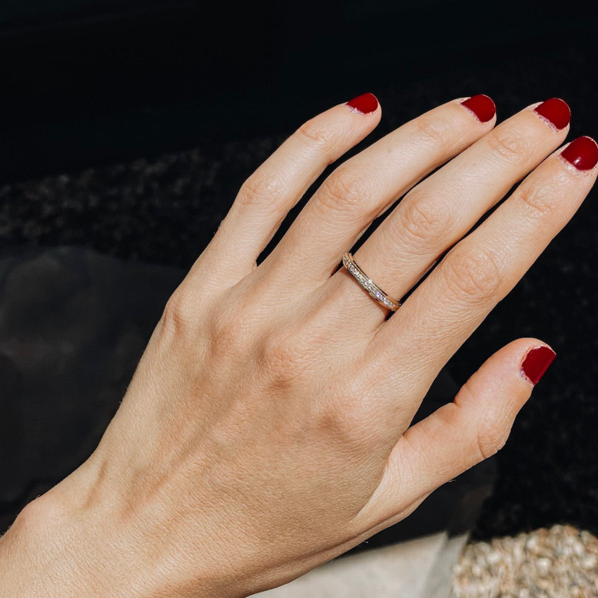 Track Ring with Pavé White Diamonds - Gabriela Artigas + CO