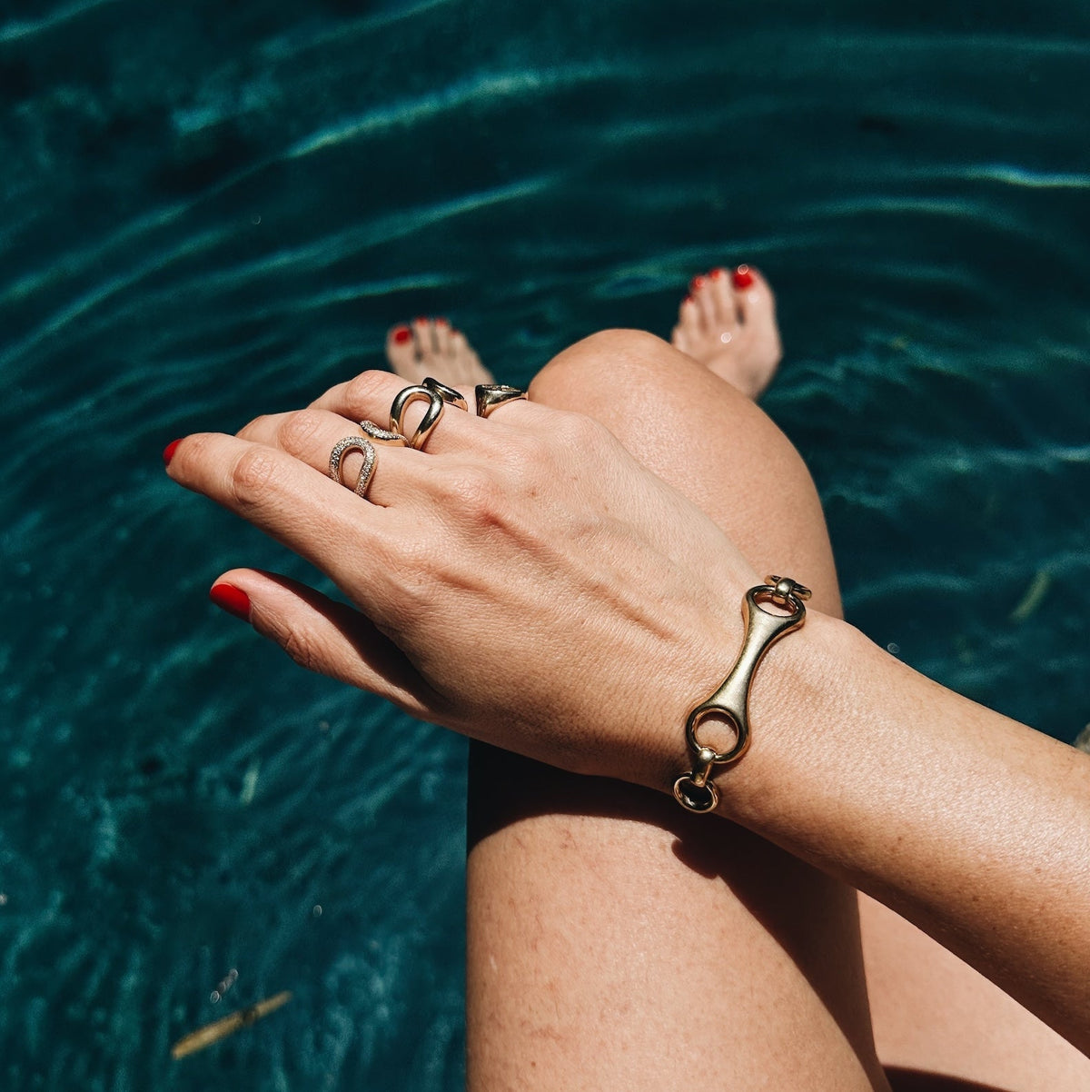 Fine Triple Linked Double Beam Cuff - Gabriela Artigas + CO